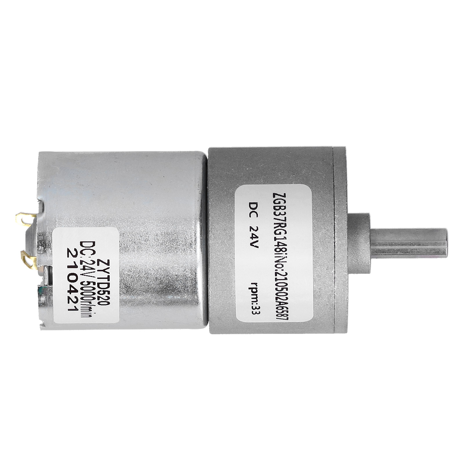 Gleichstrom-getriebemotorwelle 24 V, 37 Mm Durchmesser, Elektrischer Mikro-getriebemotor Zgb37rg 33r-24v