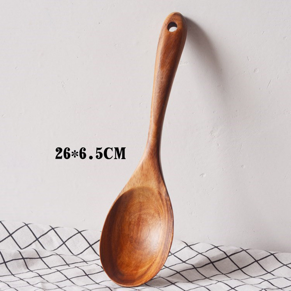 2-teiliges Salatbesteck-set Aus Holz, Bestehend Aus Löffel Und Gabel, Kochutensilien