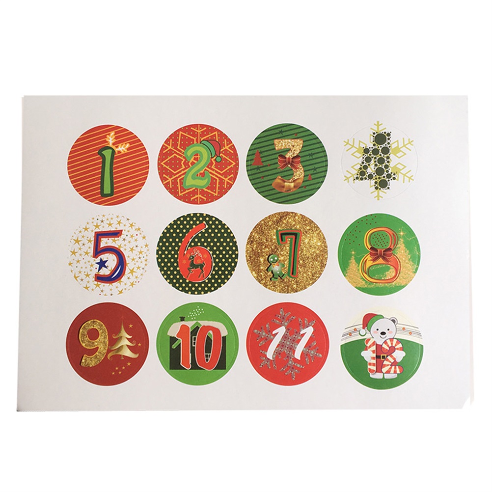 Adventskalender-aufkleber Mit Zahlen, Aufkleber Zum Verschließen Von Weihnachtssüßigkeiten, Diy-geschenkverpackungsetiketten