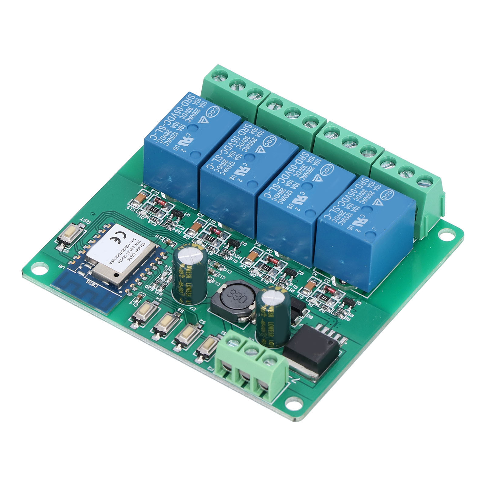 Wlan-fernrelaismodul Mit 4 Kanälen, Steuerung Per Mobil-app, Selbstverriegelnde Tippfunktion, Zeitschaltplatine