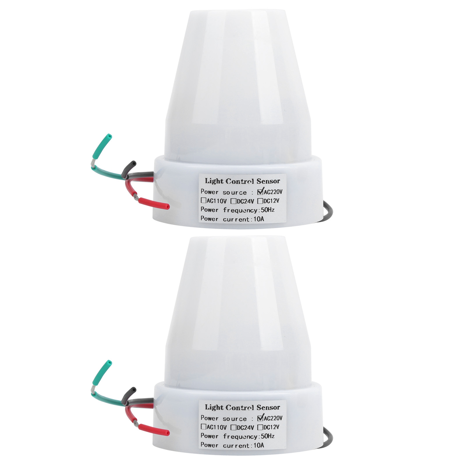 2er-set Ac220v 10a Lichtsteuerungsschalter, Einstellbarer Automatischer Fotoschalter, Lampenbeleuchtungssteuerung