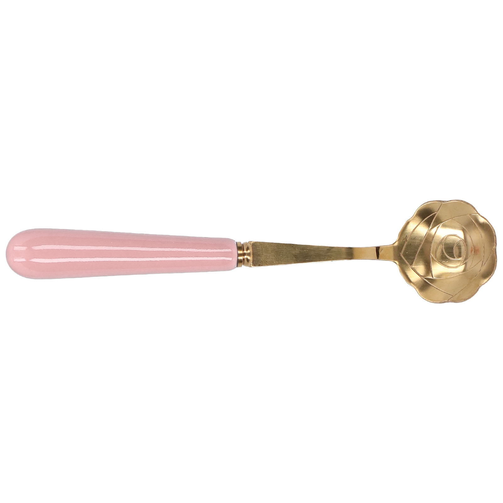 Blumenförmiger Teelöffel Aus Edelstahl, Trinklöffel, Eiscremelöffel, Dessertlöffel, Rosa Griff