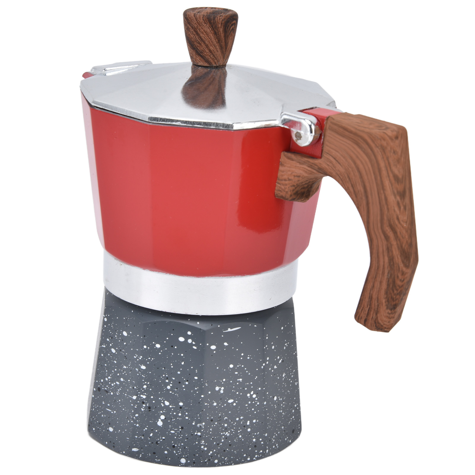Achteckige, Verdickte Kaffeekanne Für Den Herd, Geeignet Für Camping, Haushalt Und Büro, Für 6 Tassen
