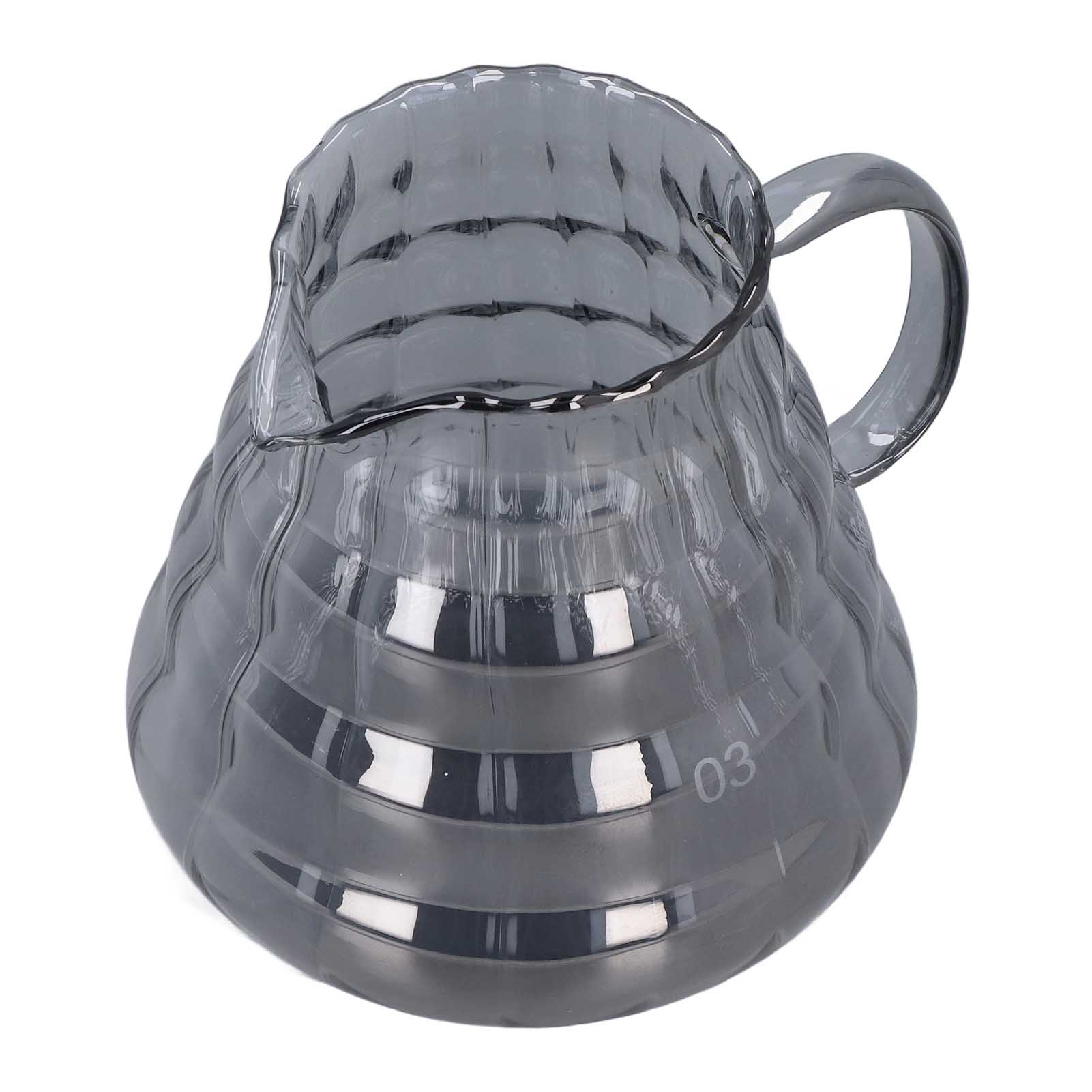 Kaffeekanne Aus Grau Gestreiftem Glas, Galvanisiert, Mit Handfilter, 700 Ml, 8,4 X 14 Cm