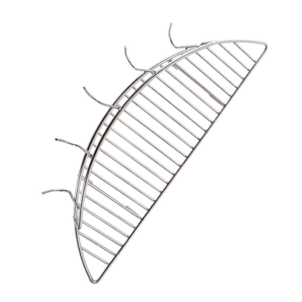 Kleiner, Halbrunder Kühlrost Aus Edelstahl 304 Mit Haken, Sieben Und Hitzeschutzgittern.