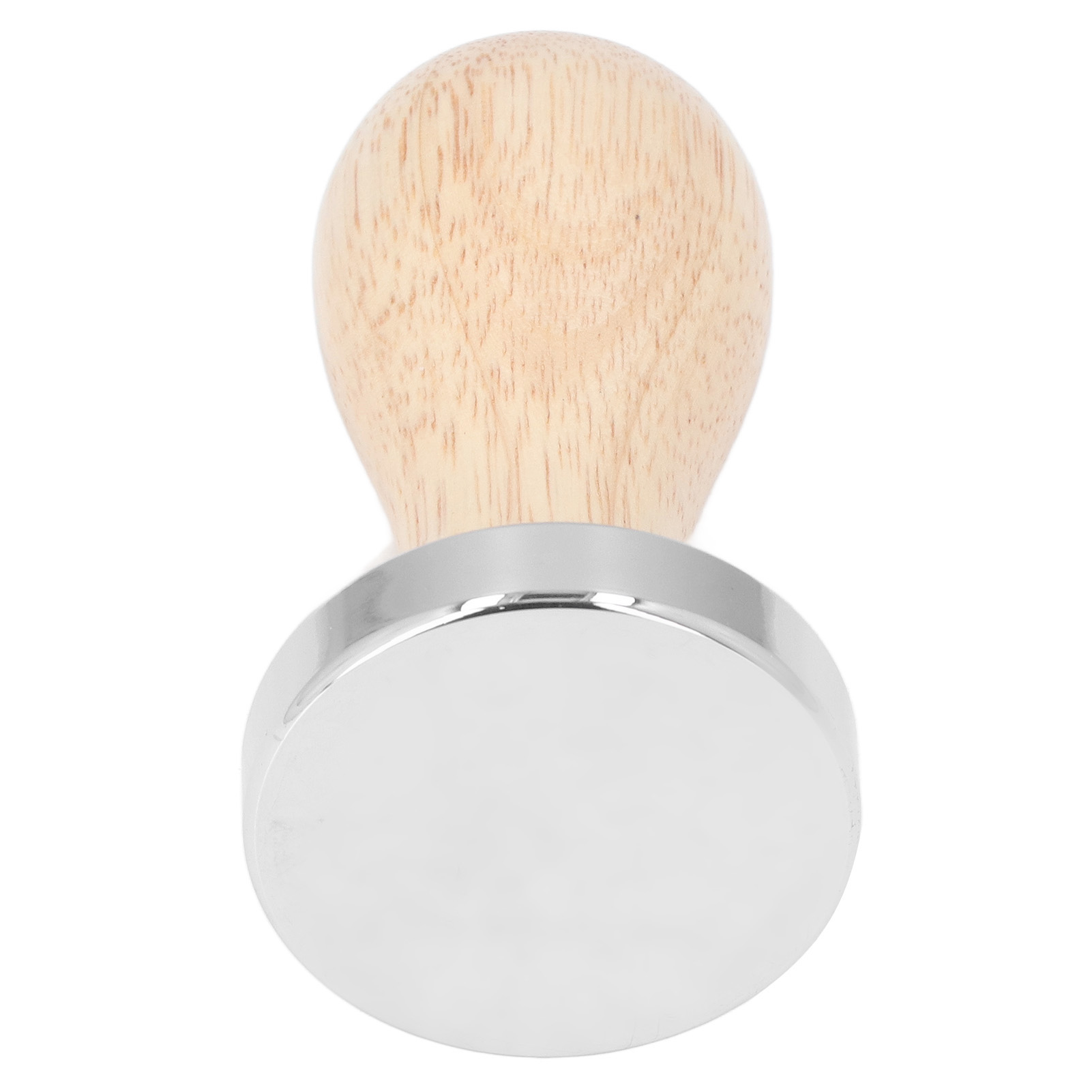 Abnehmbarer Kaffeetamper Aus Lebensmittelechtem Edelstahl Mit Flacher Basis Und Holzgriff, 49 Mm