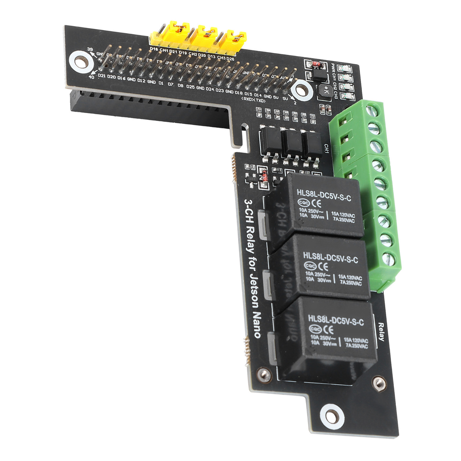 Relais-erweiterungsplatine, 3-kanal-modul, Gpio 40-pin-schnittstelle Zur Gerätesteuerung