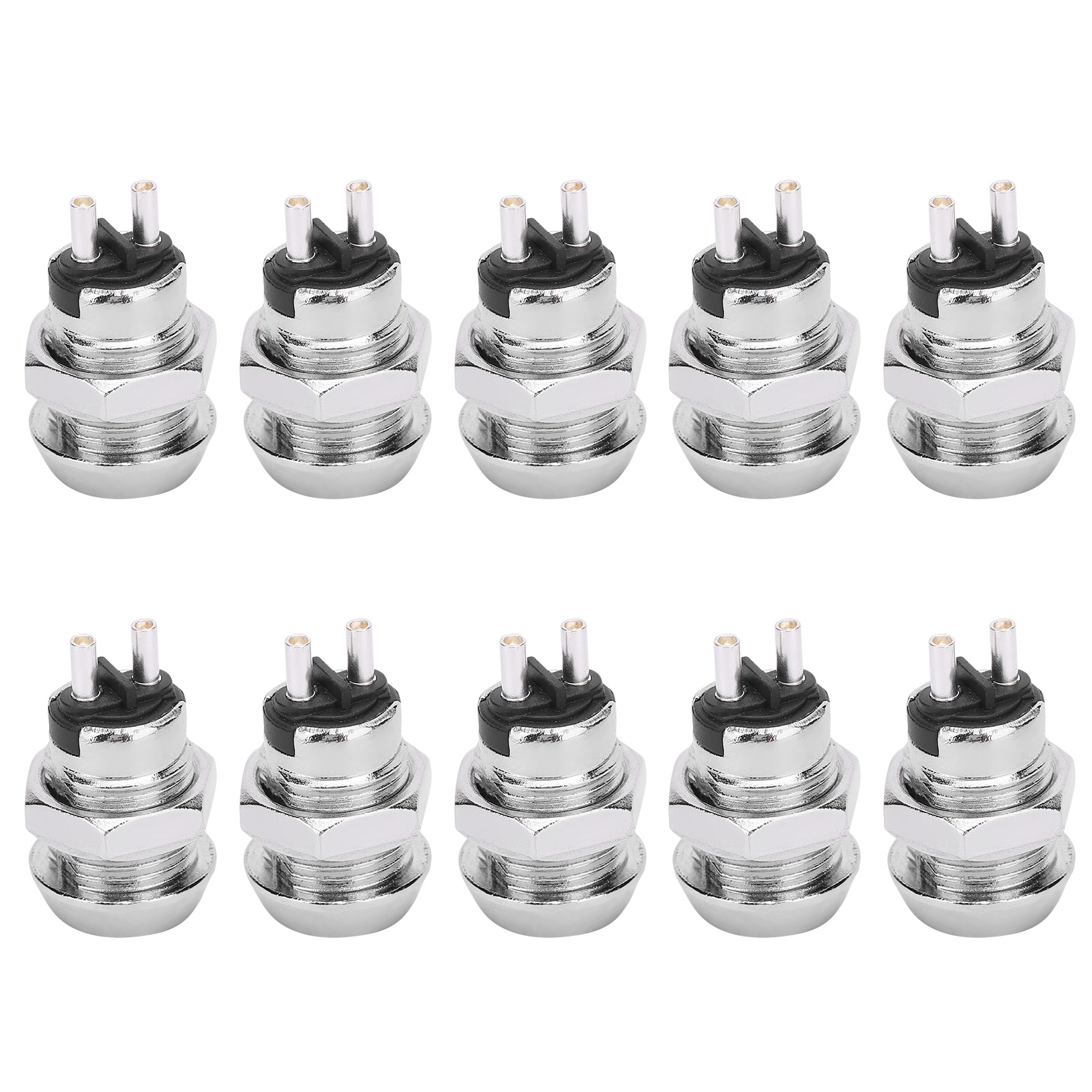 10 Sets Schlüsselschalter Aus Edelstahl, Ein/aus-stromverriegelung, Doppelzugschalter, 12 X 22 Mm