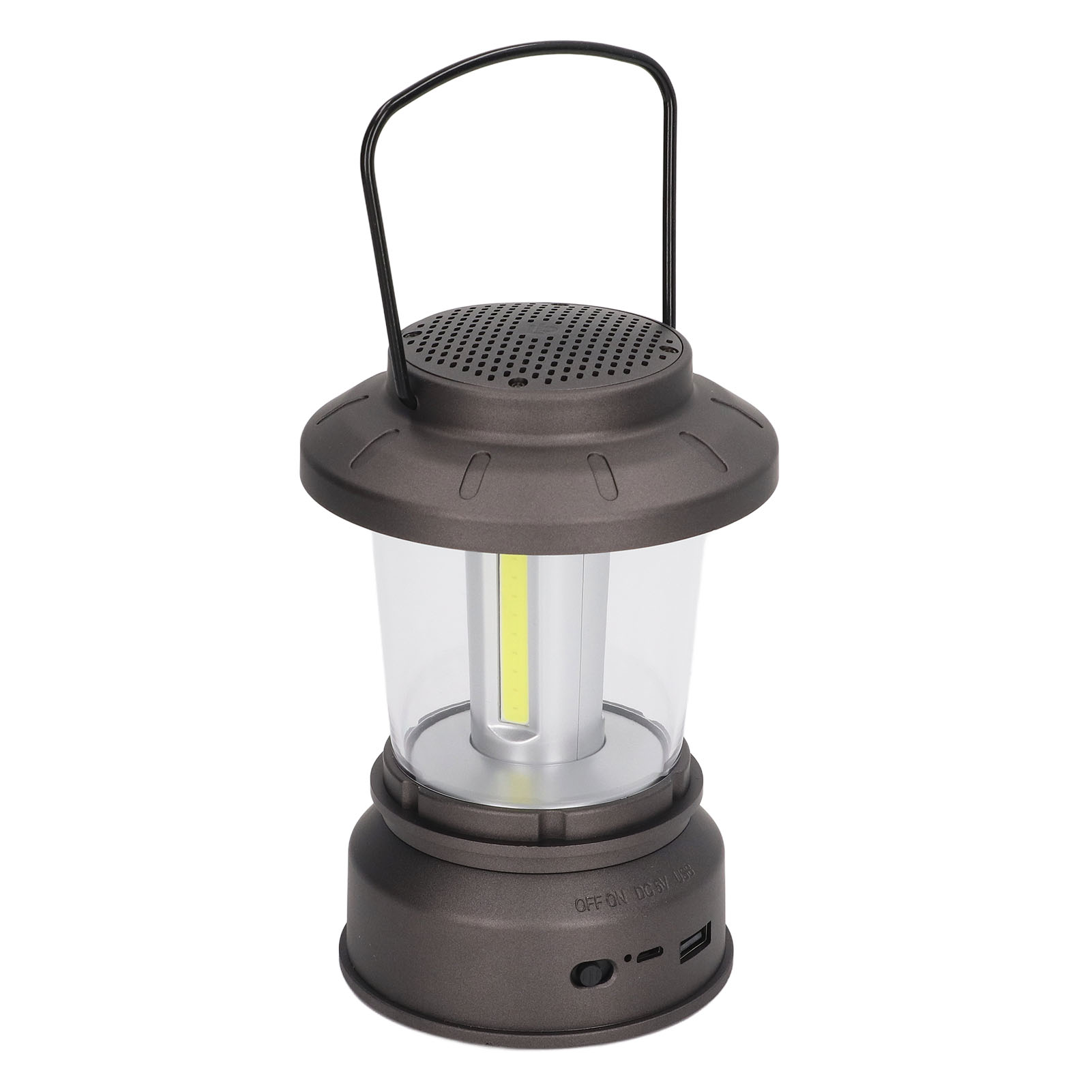 Bluetooth-lautsprecher Mit Leuchte Im Retro-stil Für Den Außenbereich, 2 Modi, Usb-stromversorgung, Ip65 Wasserdicht, Bluetooth-musik, Campinglaterne, Gelbes Licht