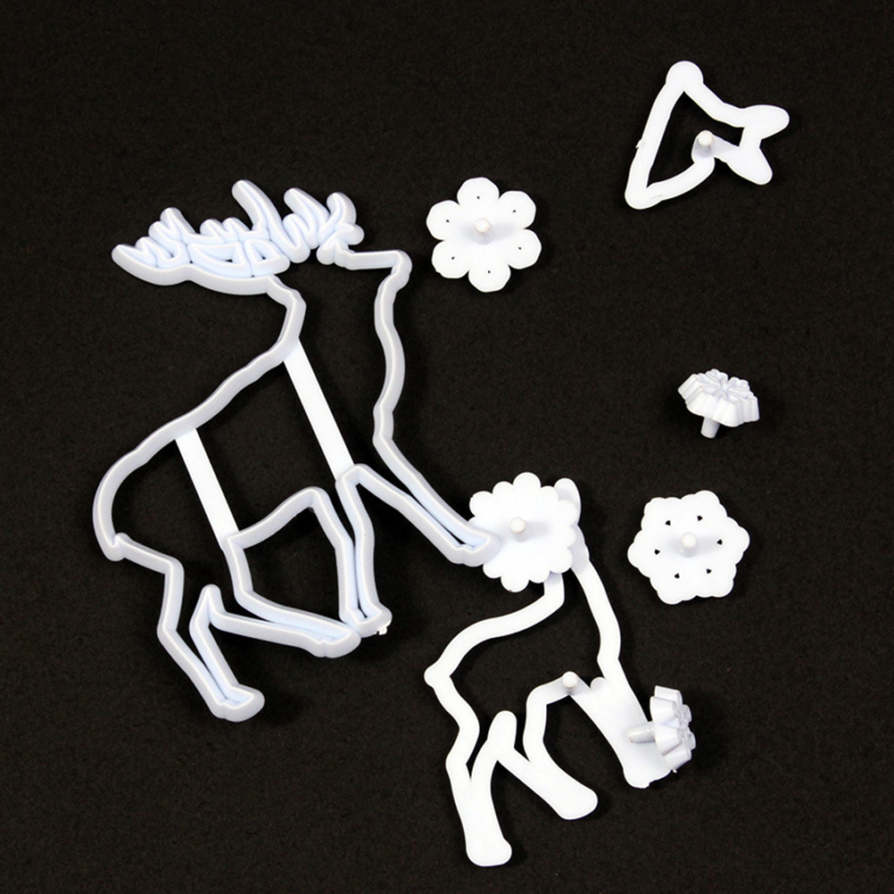 Weihnachtsplätzchenform Mit Weihnachtsbaum, Weihnachtsmann, Schneeflocke, Schneemann Und Rentiermotiven, Backform Für Süßigkeiten, Pudding, Gelee, Kuchen Und Seife