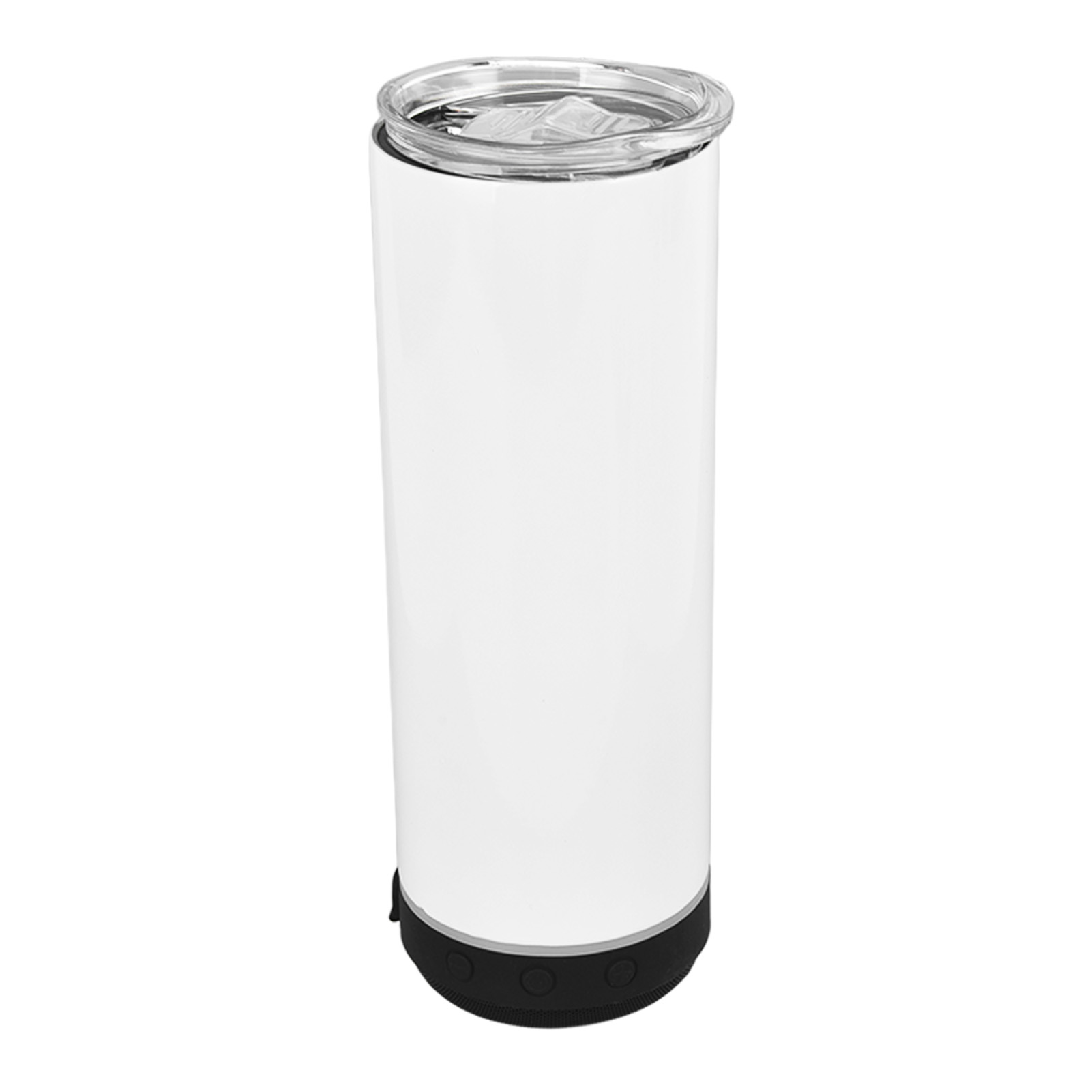 Tragbarer Musikbecher (600 Ml) Mit Abnehmbarem Bluetooth-lautsprecher, Vakuumisoliert, Für Damen Und Herren, Schwarzer Boden