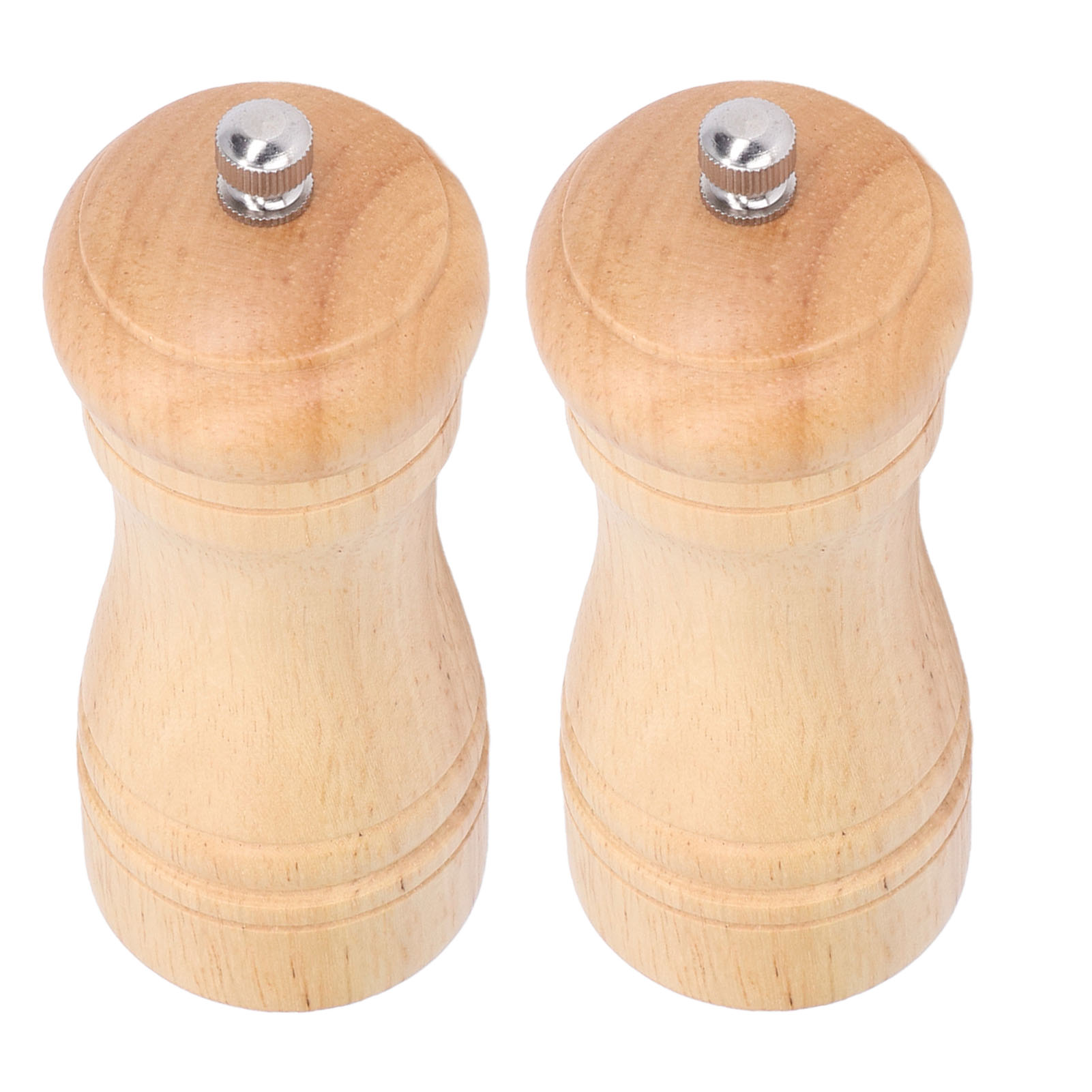 2-teiliges Salz- Und Pfeffermühlen-set Aus Holz, Mahlgrad Einstellbar, Pfefferstreuer Aus Holz Für Küchengewürze, Höhe 14,5 Cm / 5,7 Zoll