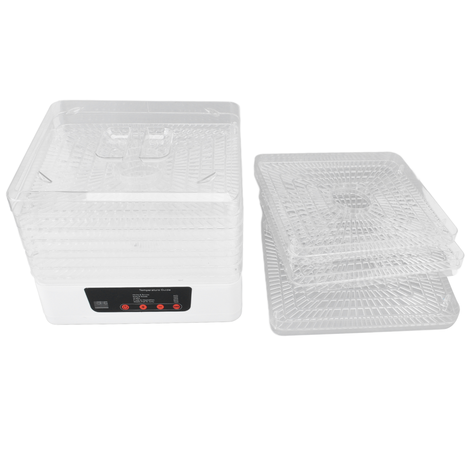Elektrischer Dörrautomat Für Zuhause, 8 Einschübe Für Fleisch, Kräuter Und Gemüse, 350 W, Eu-stecker 220 V