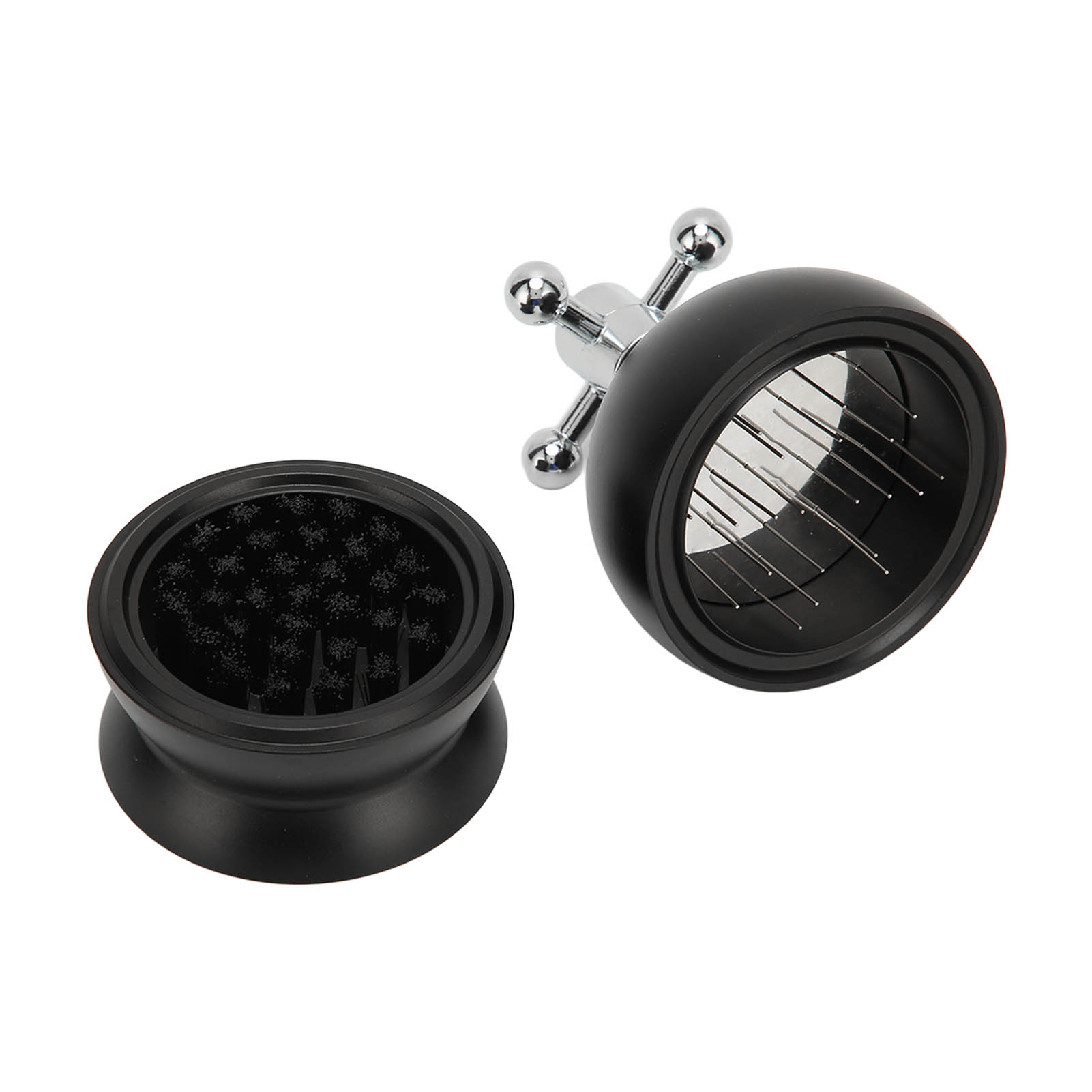Verstellbarer Kaffeeauslauf Aus Lebensmittelechtem Metall, Drehbarer Griff, Fester Deckel, 22 Nadeln, Auslauf Für Schwarzen Gemahlenen Kaffee, 53 Mm