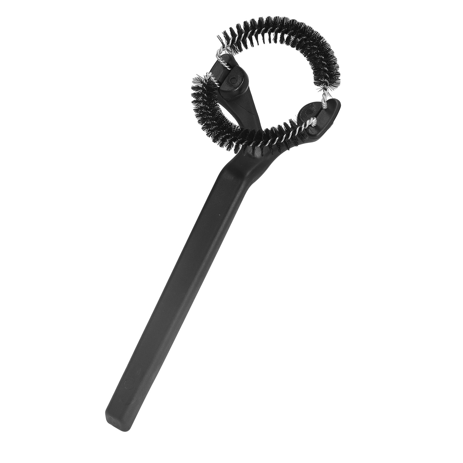 Reinigungsbürste Für Kaffeemaschinen, Abnehmbare, Runde, Abgewinkelte Bürste, Kurzer Griff, Reinigungswerkzeug Für Die Brühgruppe, 58 Mm, 21 X 7,8 Cm