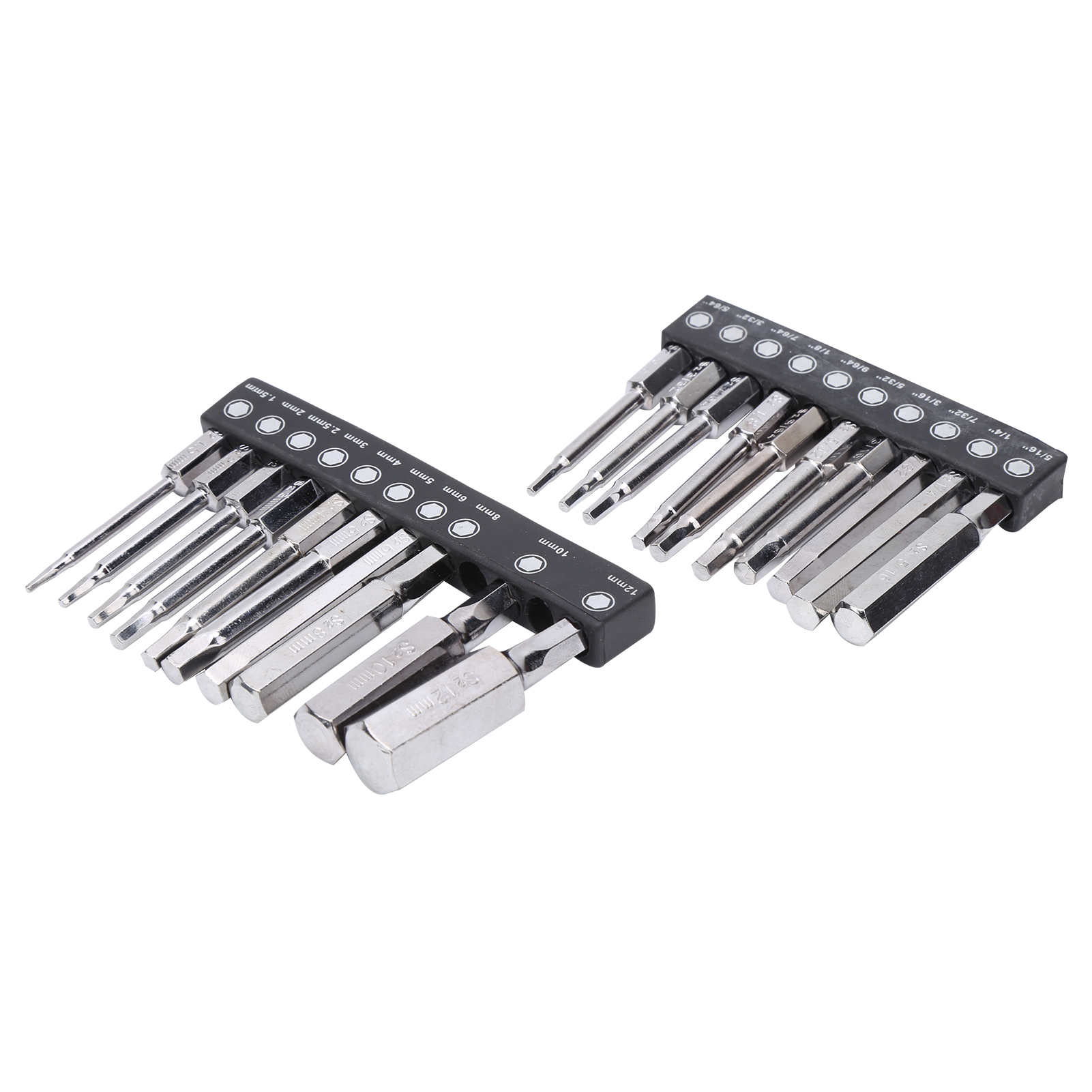 20-teiliges Set Hochpräziser Sechskant-schraubendreherbits Aus Chrom-vanadium-stahl (60 Mm) Inklusive 2 Schutzhüllen