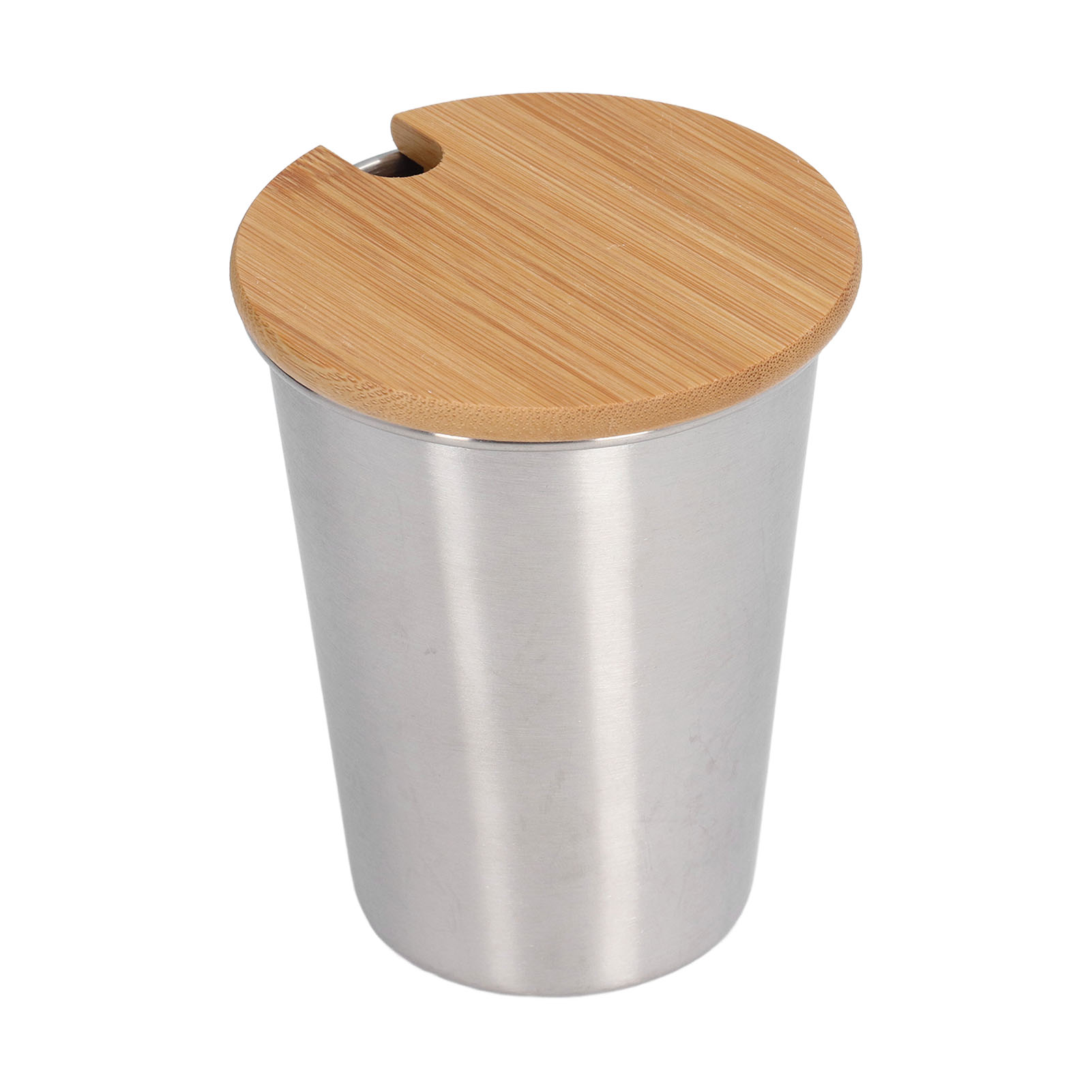 350 Ml Tragbarer, Einwandiger Edelstahlbecher Mit Deckel, Stapelbar, Für Kaffee, Bier Und Milch, Edelstahlfarbe