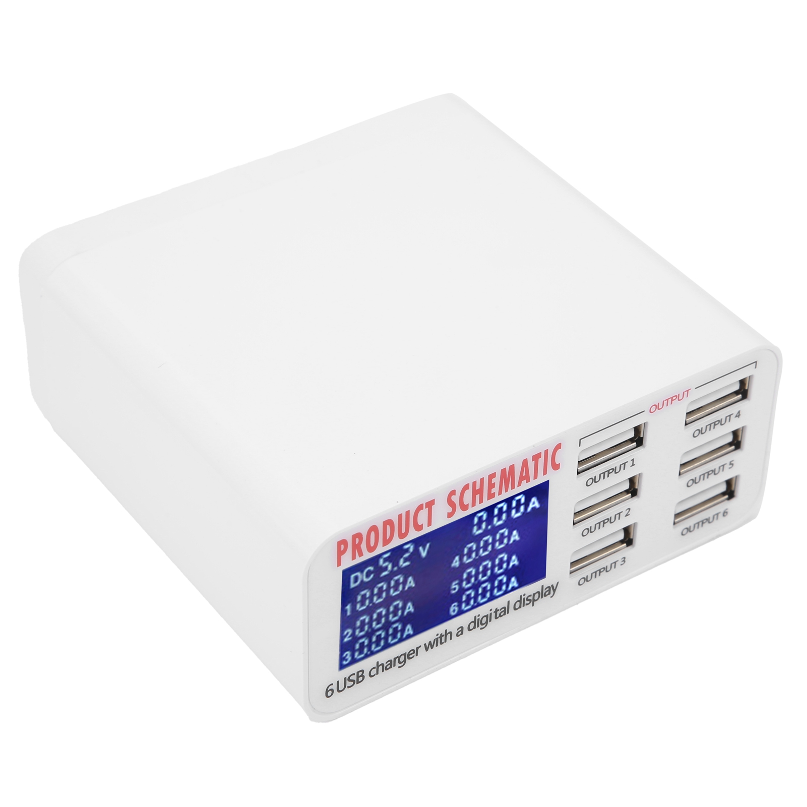Usb-ladegerät Mit Intelligenter Ladefunktion, Netzteiladapter, 40 W, Eu-stecker, 100–240 V, 50–60 Hz