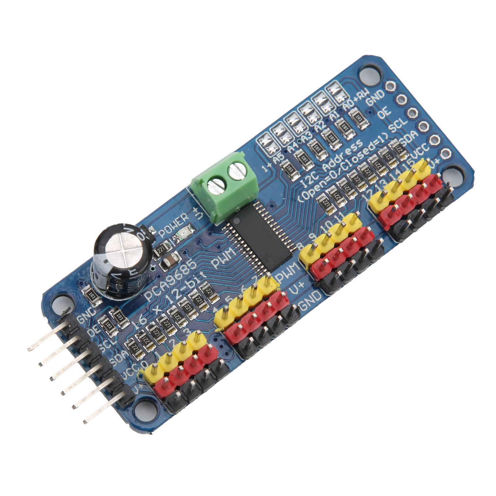 Pwm-servotreiber 16-kanal-motortreiberplatinenmodul Iic-schnittstelle Pca9685 Für Roboter