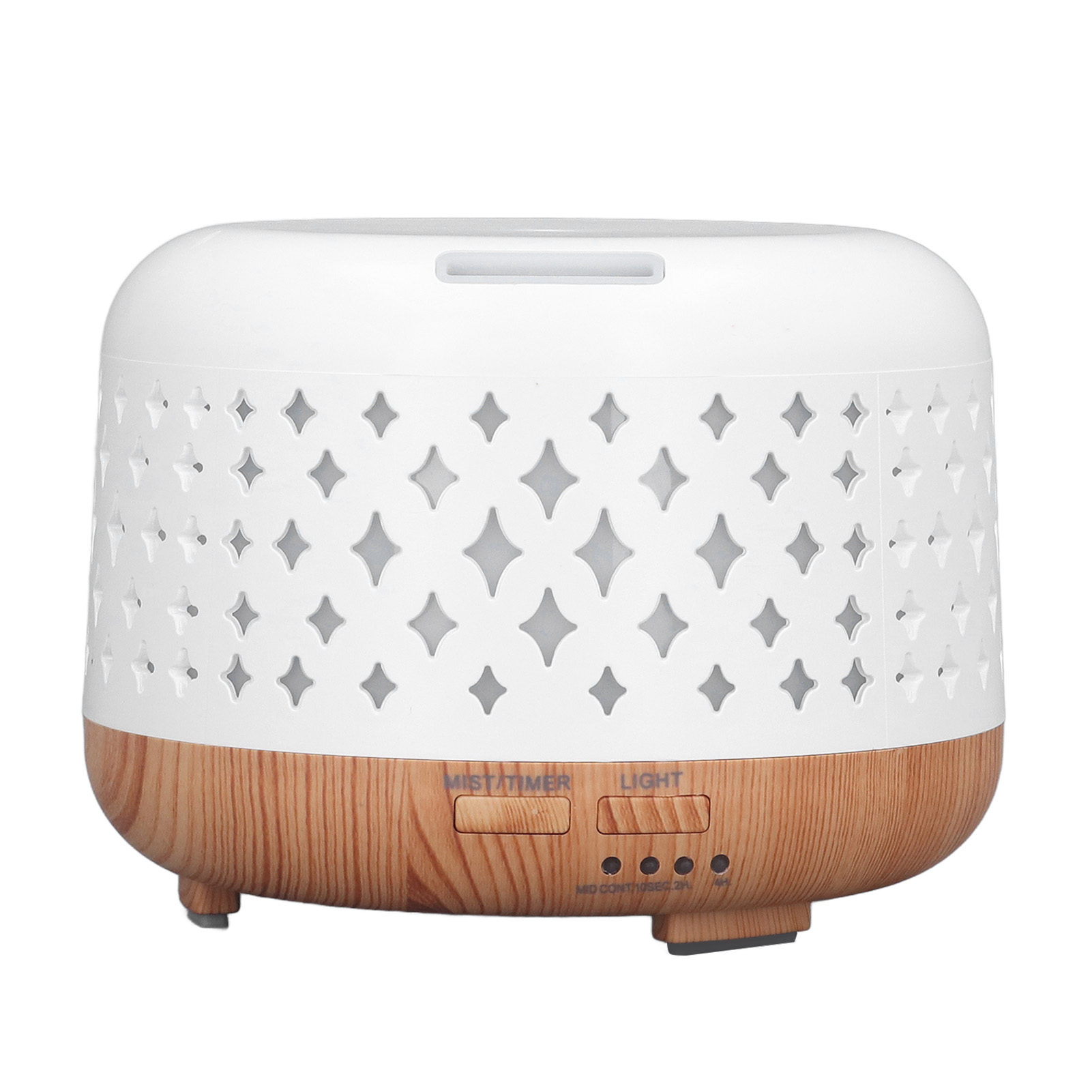 Aromatherapie-diffusor-luftbefeuchter, 300 Ml, 8 W, 0,5 A, 35 Db, Leise, Automatische Abschaltung, Holzoptik, 7 Led-farben, 100–240 V Eu-stecker
