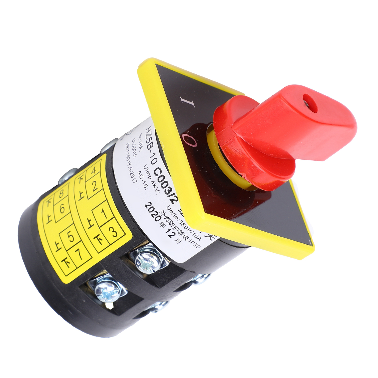 Universeller Umschalter, Positionstyp Ein/aus-nockenschalter, 380 V, 10 A, Schutzart Ip10