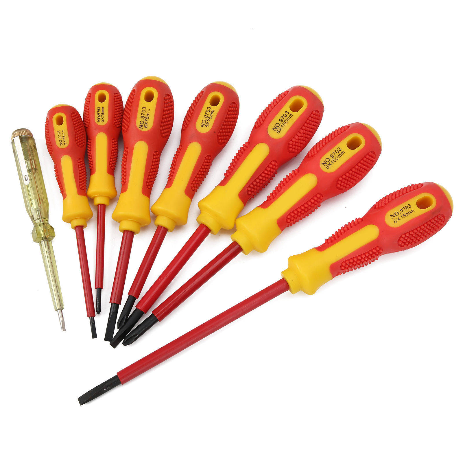 9-teiliges Set Isolierter 500-v-schraubendreher, Hochharte Handwerkzeuge Für Elektrische Wartungsarbeiten