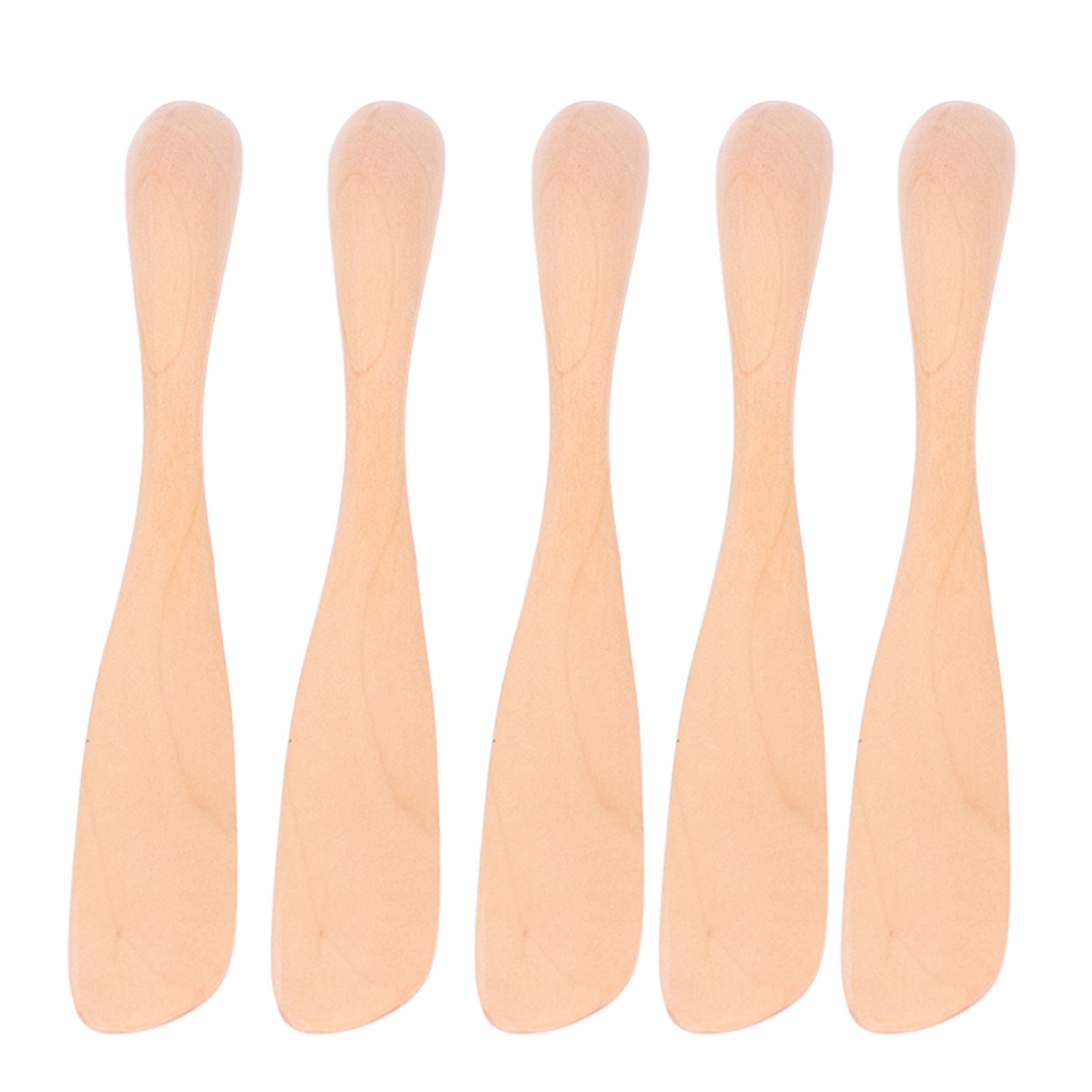 5-teiliges Set Aus Holz-buttermesser, Marmeladen- Und Käsestreicher, Japanisches Geschirr Für Brot, Gesichtsmasken Usw. (burlywood)