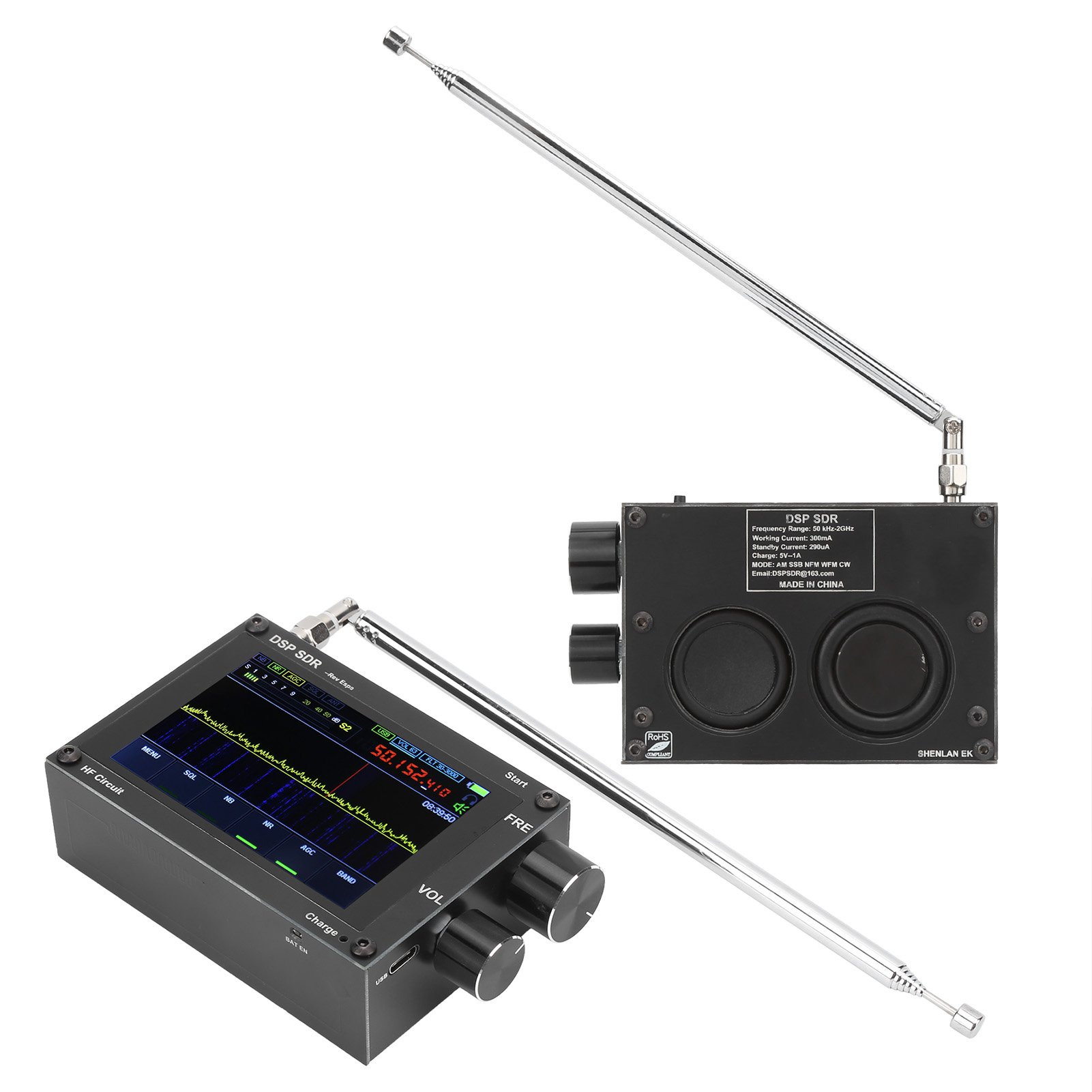 Sdr-empfänger, Handfunkgerät, Signalanalysator, Vollfrequenz-dsp, 4-lagige Leiterplatte, Bauteile Dick