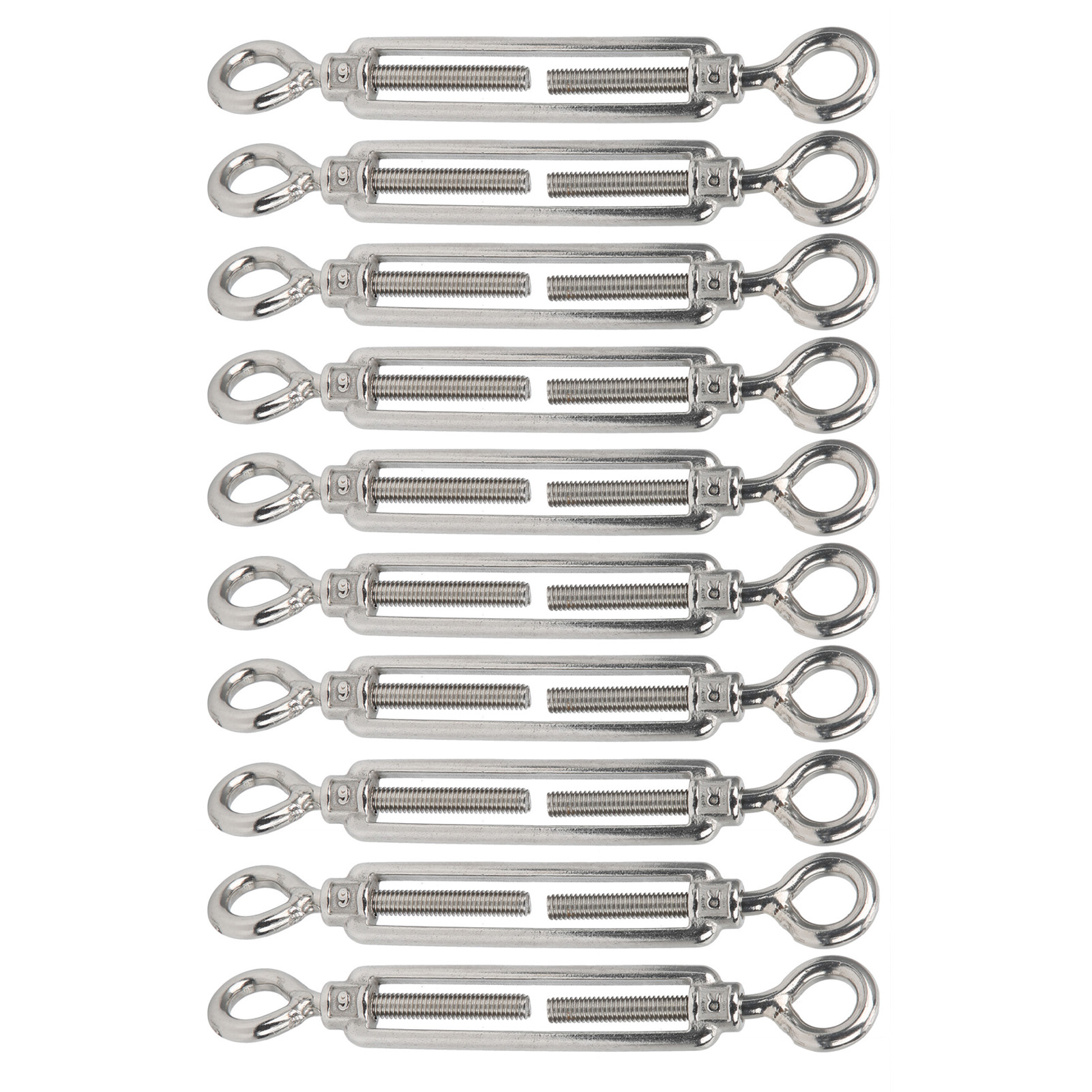 10 Stück Ösen- Und Ösen-spannschloss-drahtspanner-sieb Edelstahl-seilspanner M6