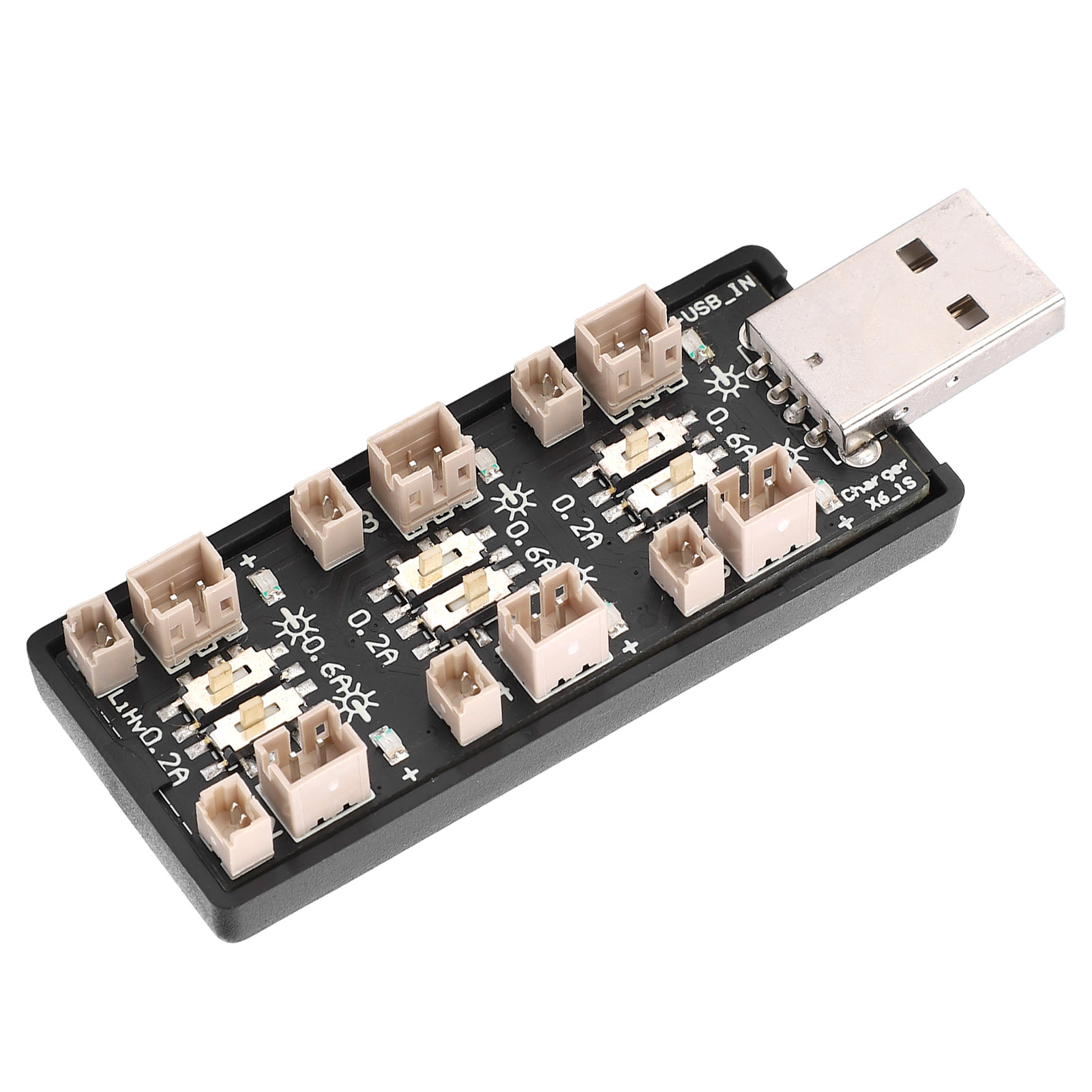 Lithium-akku-ladeplatine, 6-kanal-usb Auf 3,8 V Hochspannungskomponenten, 4,35 V