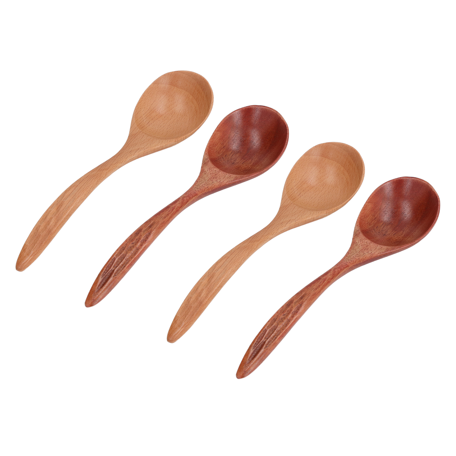 4er-set Suppenlöffel Aus Holz, Tragbar, Elegant, Für Zuhause, Restaurant, Zum Essen, Kaffee Oder Haferflocken