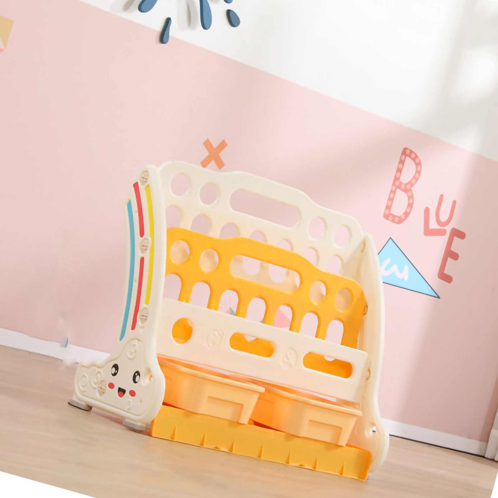 Kinderbücherregal, Kindergarten-bilderbücher-aufbewahrungsregal, Einfaches, Freistehendes Bücherregal Für Zuhause, 3 Ebenen, 54 X 49,5 X 26,5 Cm / 21,3 X 19,5 X 10,4 Zoll
