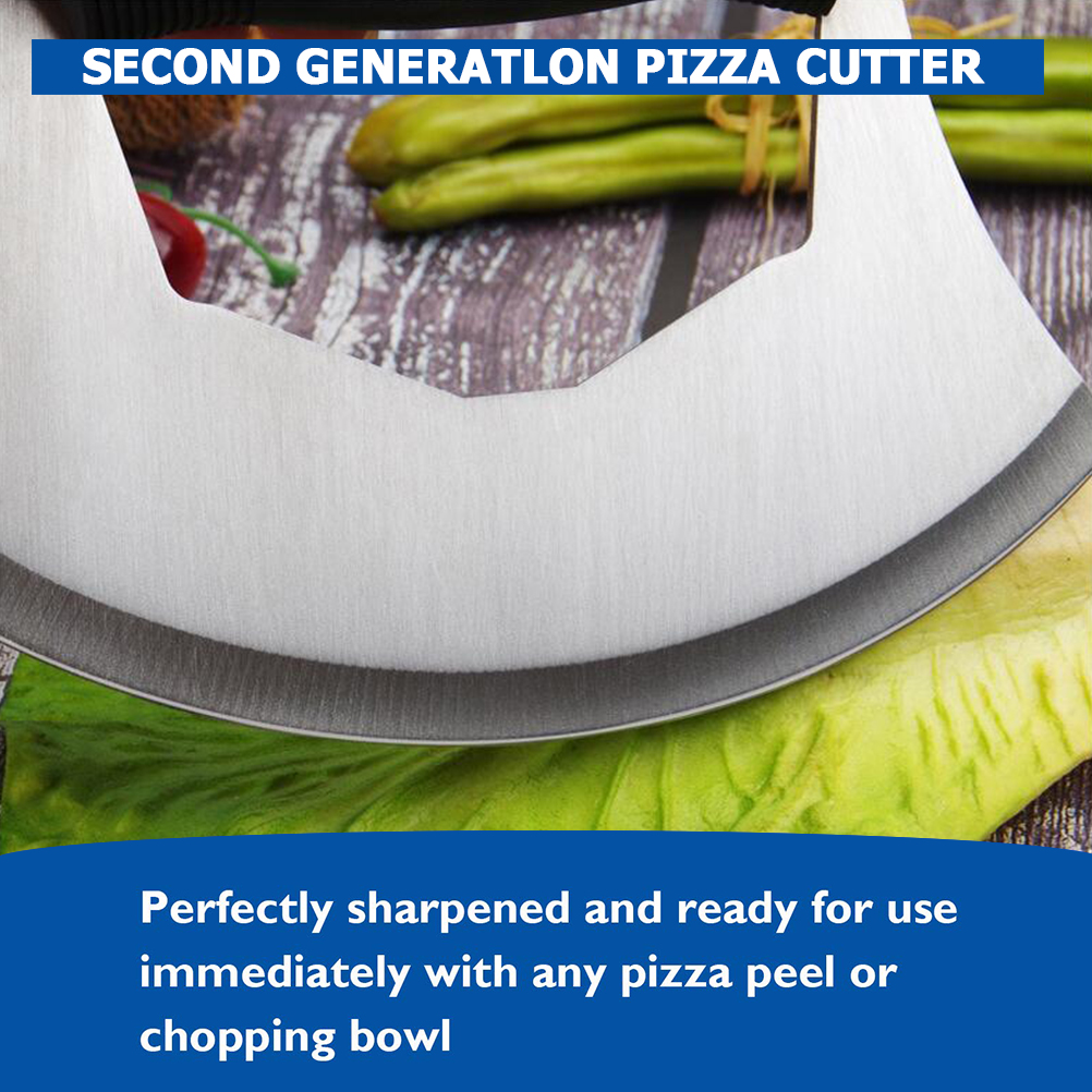 Pizzaschneider Aus Edelstahl Mit Schutzhülle, Ergonomischem, Rutschfestem Griff Und Wippfunktion