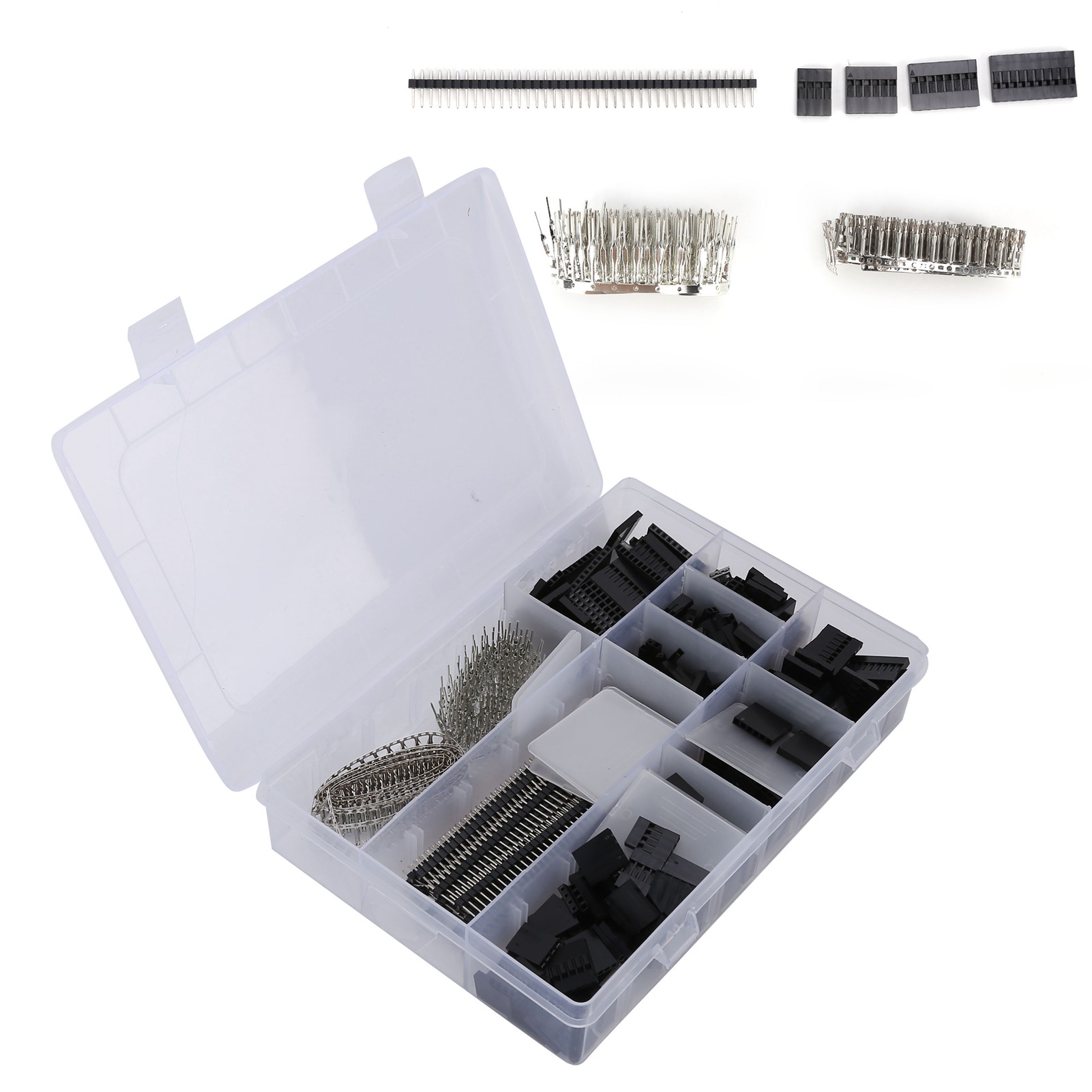 Jumperkabel-stiftleiste 2,54 Mm Gehäuse Stecker Buchse Set Zubehörteil