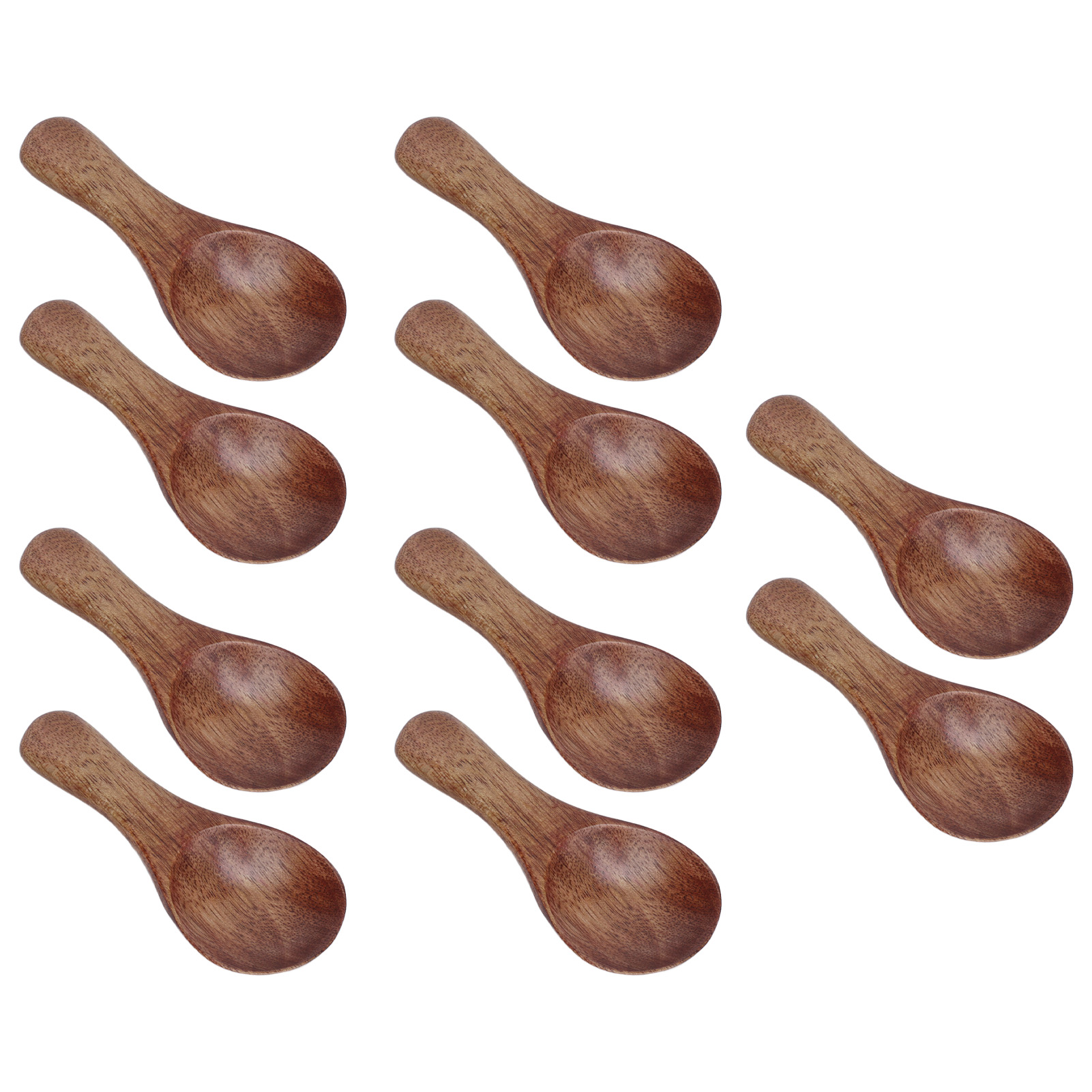 10 Kleine Holzlöffel Zum Kochen Und Würzen Von Öl, Kaffee, Tee Und Zucker