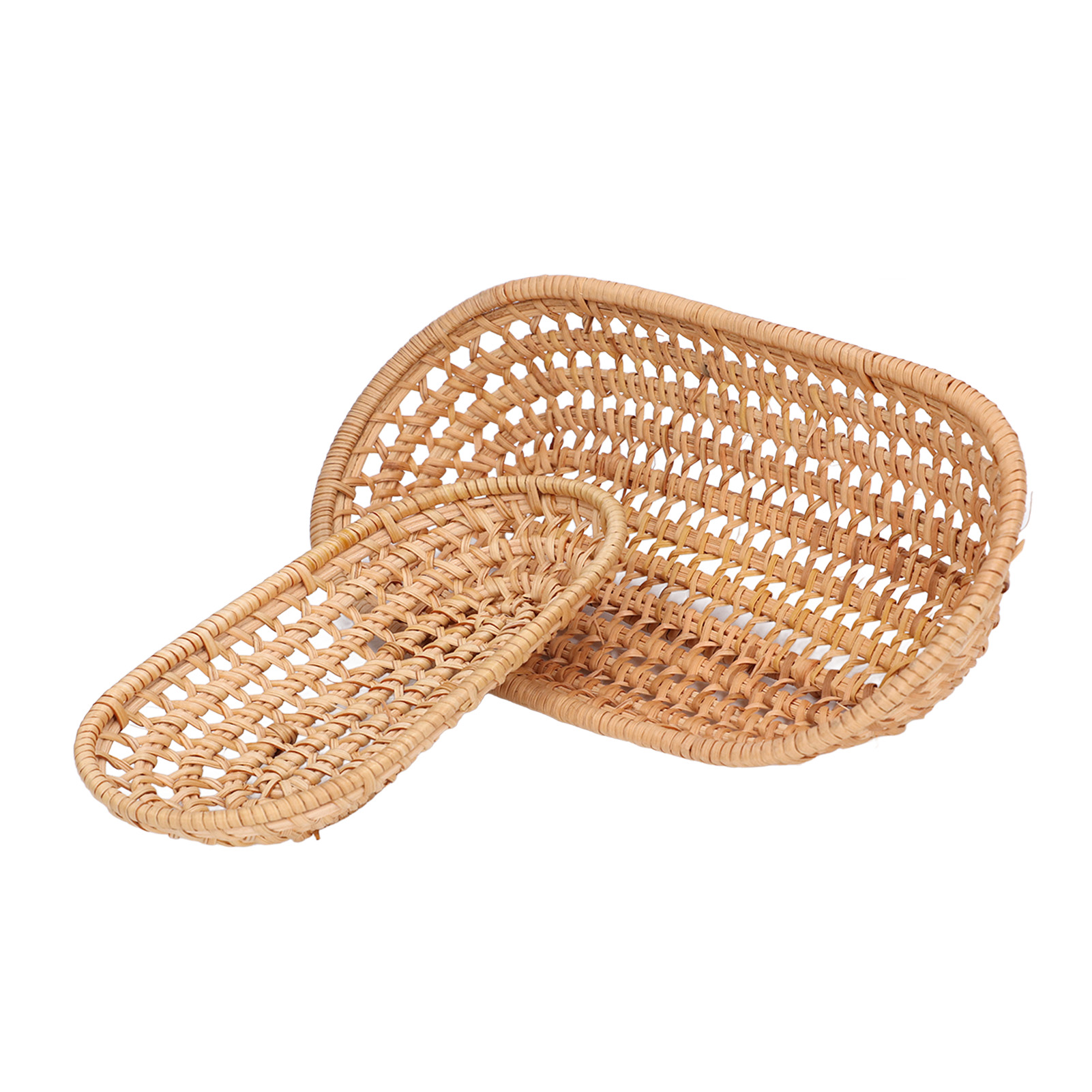 2er-set Handgefertigte Brotkörbe Aus Rattan Zur Aufbewahrung Von Brot, Süßigkeiten, Keksen, Fingerfood Und Obst