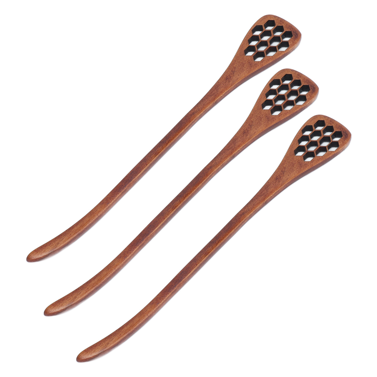 3er-set Wiederverwendbare Honiglöffel Aus Holz, Ideal Zum Mischen Und Verarbeiten Von Honig, Für Küche, Restaurant Und Zum Malen.