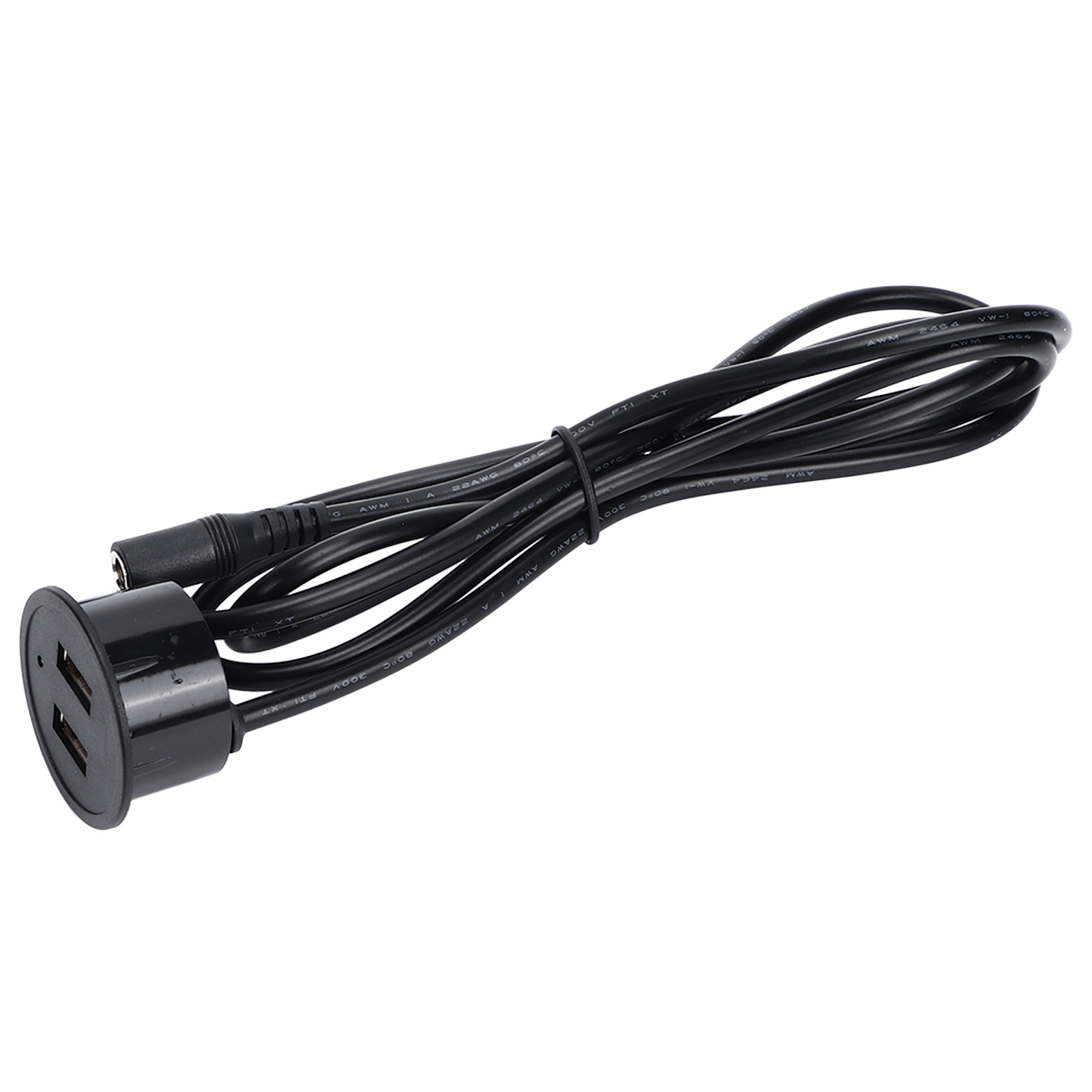 2 Usb-ladebuchsen Mit 1,5 M Kabel, Integrierte Installation, 5 V, 1 A, Vielseitig Einsetzbar Für Mobiltelefone, Kameras, Tablets, Dc5521-ausgang