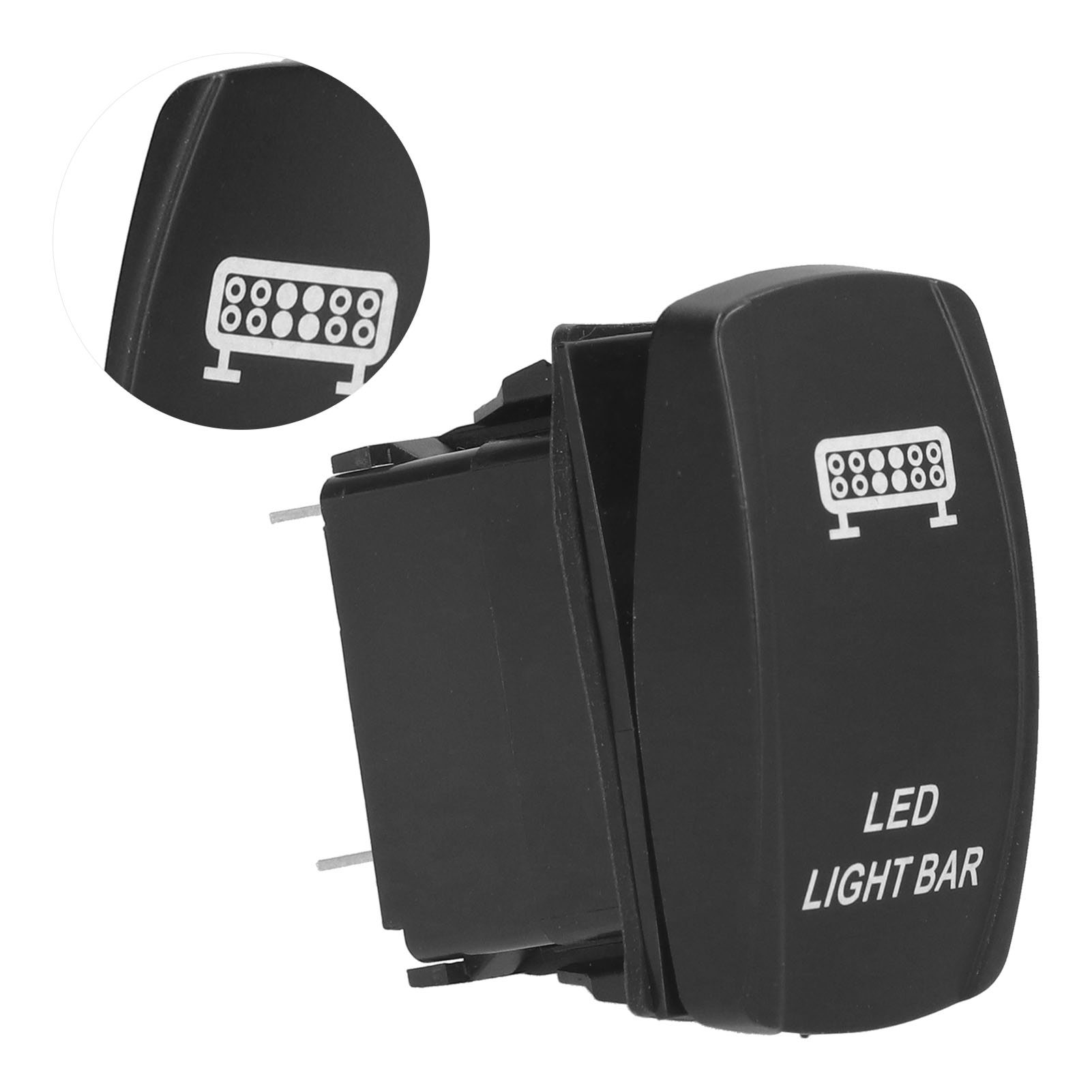 2 Stück Wasserdichte Kippschalter Ein/aus Für Pkw, Boote, Lkw, 5-polig, 12–24 V, Led-modell