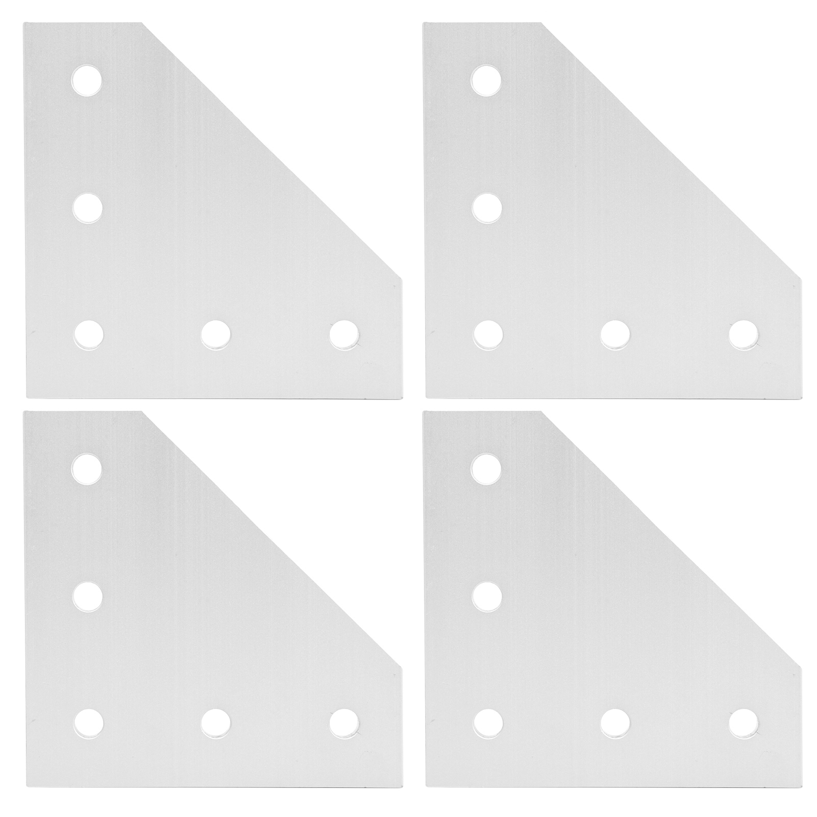 4-teiliges Verbindungsblech, Außen, 5-loch, Aluminium-verbindungsverstärkung, Rechtwinklige Verbindung, Form 4040l