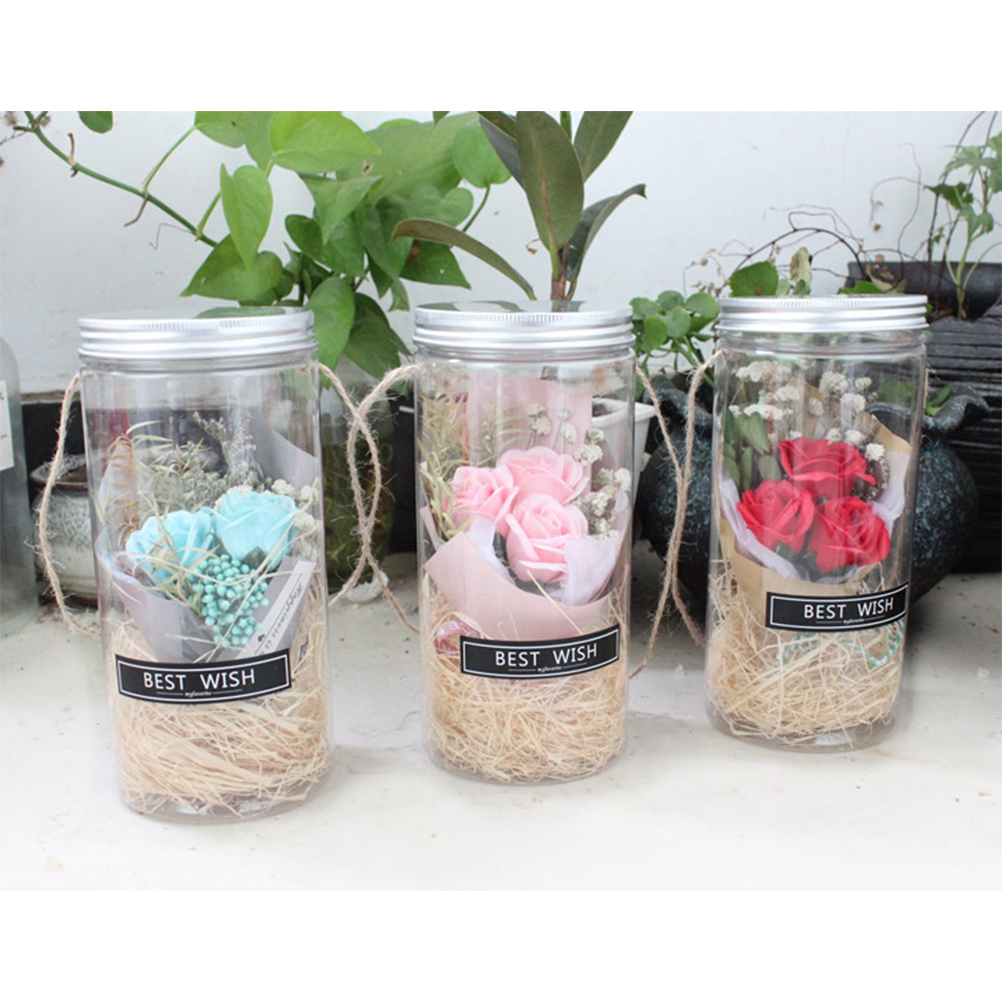 Romantische, Ewige Rose, Niemals Verwelkte Rose, Nachtlicht, Wunschflasche, Konservierte Blumen, Seifenrose, Glas-wunschflasche