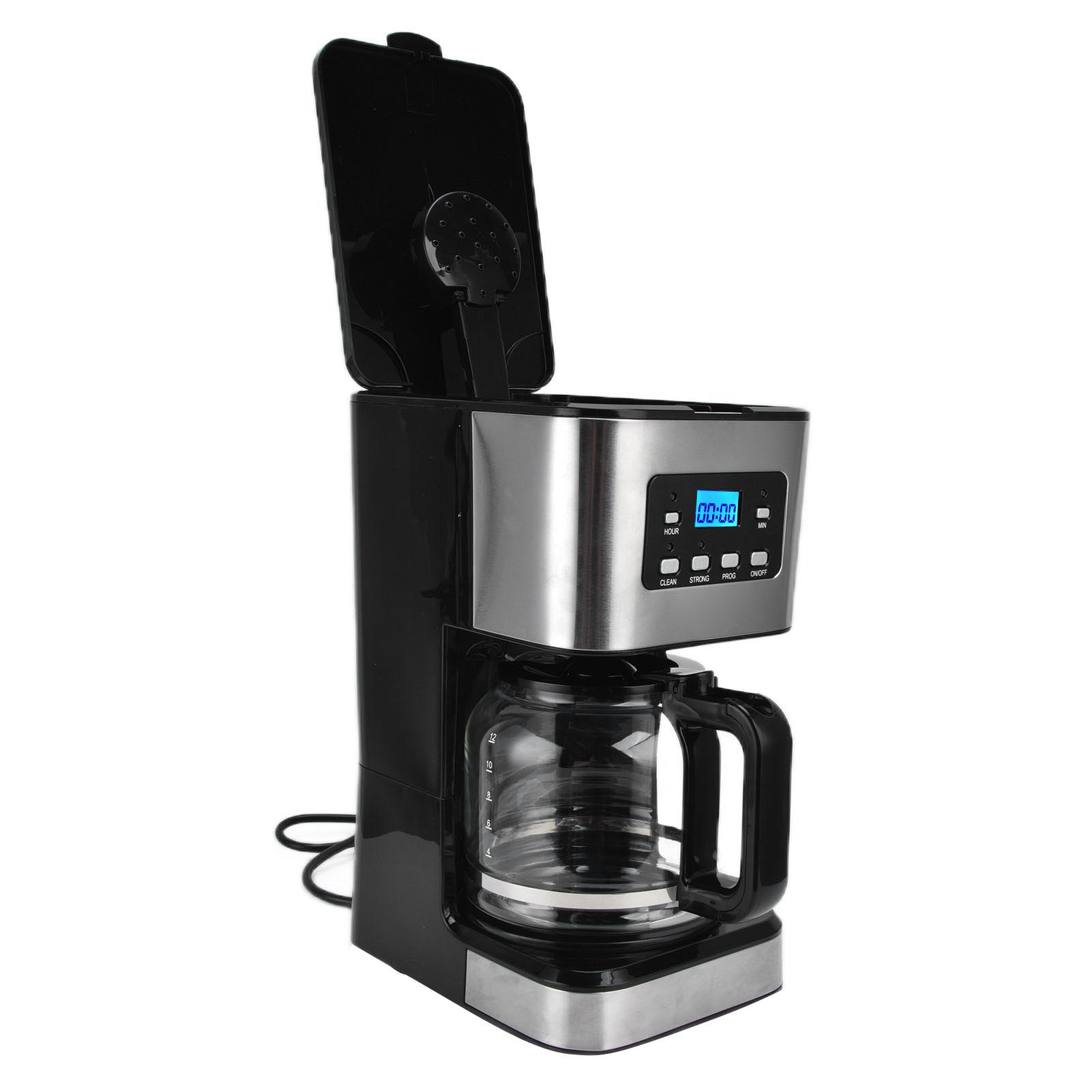 1,5-liter-filterkaffeemaschine Für 12 Tassen Mit Timer Und Automatischer Brühfunktion Für Zuhause Und Café, Eu-stecker 220–240 V