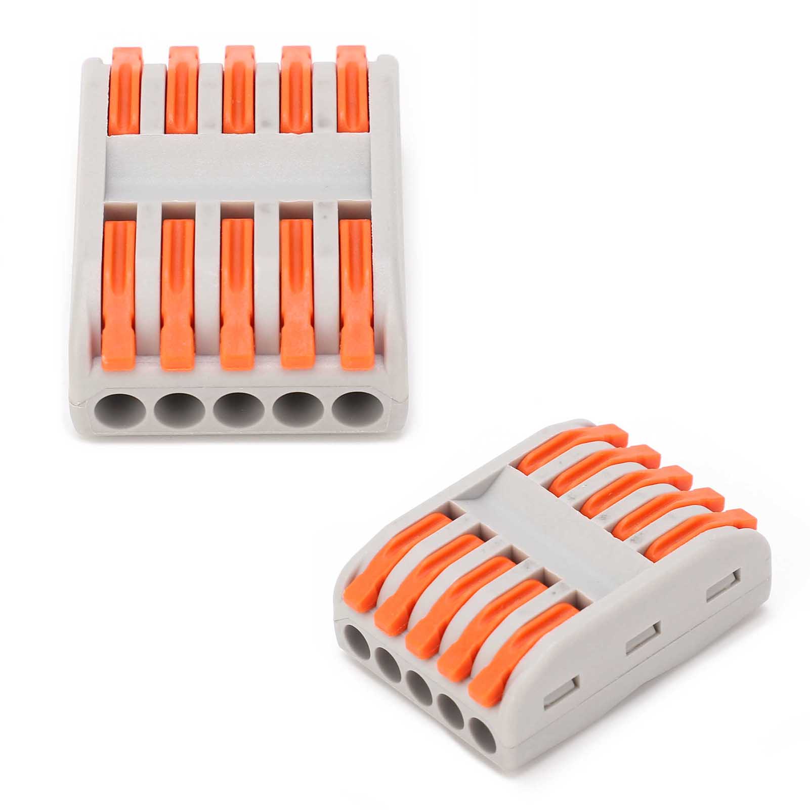 5 Stück Drahtblock-klemmenanschluss Spl Schnellleiter Flexibler Hartkabelverbinder Einfarbig Spl-5