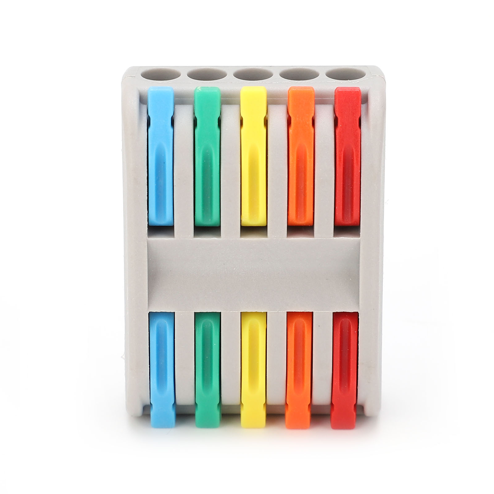 5 Stück Drahtblock-klemmenanschluss Spl Schnellleiter Flexibler Hartkabelverbinder Mehrfarbig Spl-5