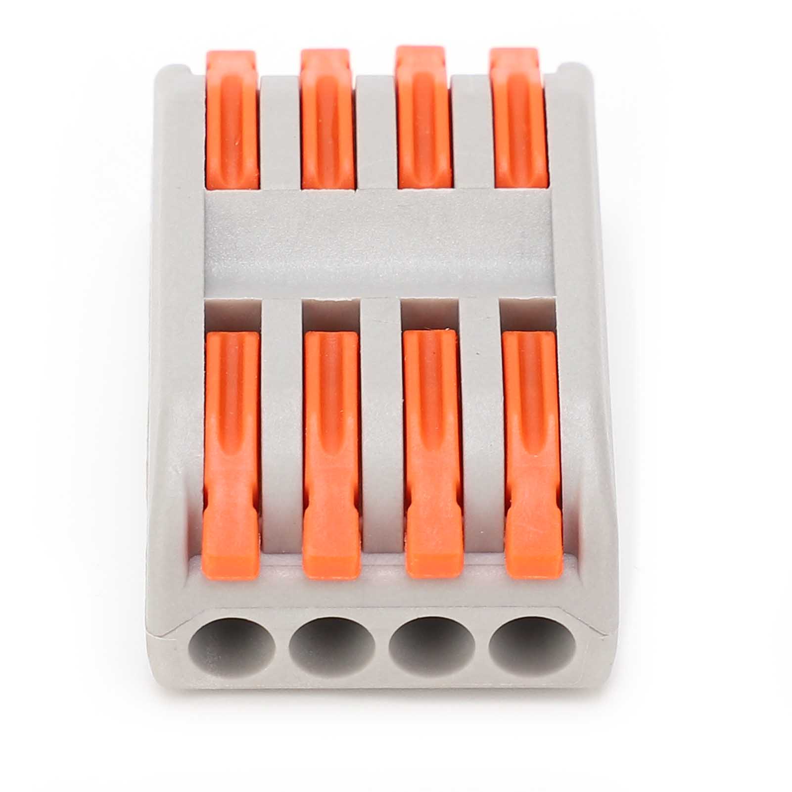 5 Stück Drahtblock-klemmenanschluss Spl Schnellleiter Flexibler Hartkabelverbinder Einfarbig Spl-4