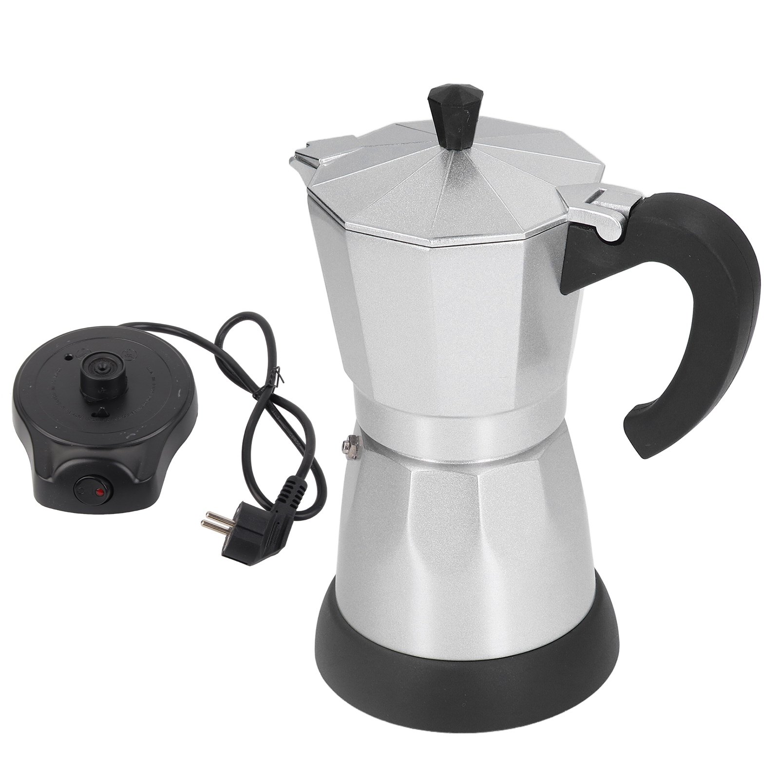 Elektrische Filterkaffeemaschine (480 W, 300 Ml) Aus Aluminium, Mokkakanne, Eu-stecker, 220–240 V