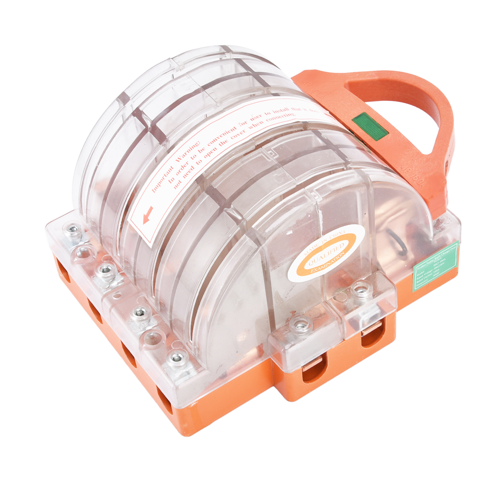 4-poliger Messerschalter, Zweifach Umschaltend, Transparent, Mit Led-anzeigen, 160 A, 380 V Wechselstrom