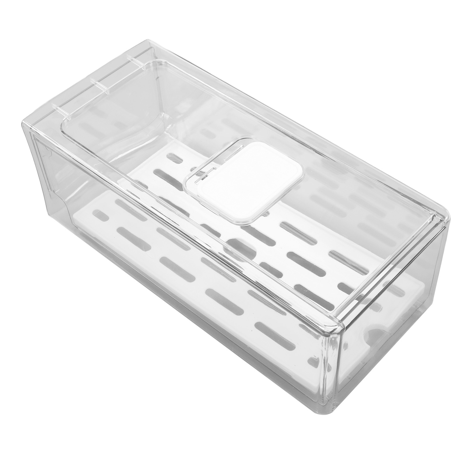 Kühlschrank-aufbewahrungsbox Mit Abtropfschale, Obstaufbewahrungsbehälter, Konservierungsboxen, 11 X 14 X 30 Cm / 4,3 X 5,5 X 11,8 Zoll