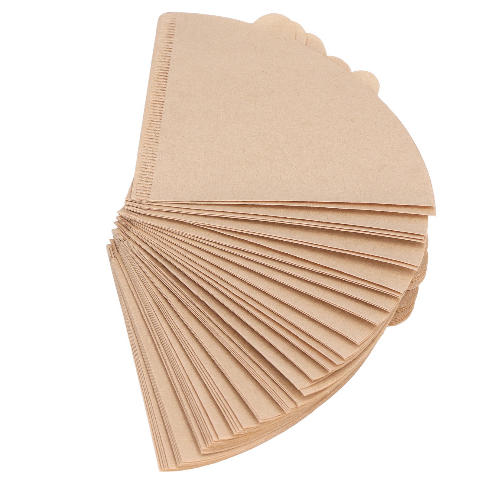 100 Stück Einweg-kaffeefilter Aus Natürlichem Holzfaserpapier, Kegelförmig