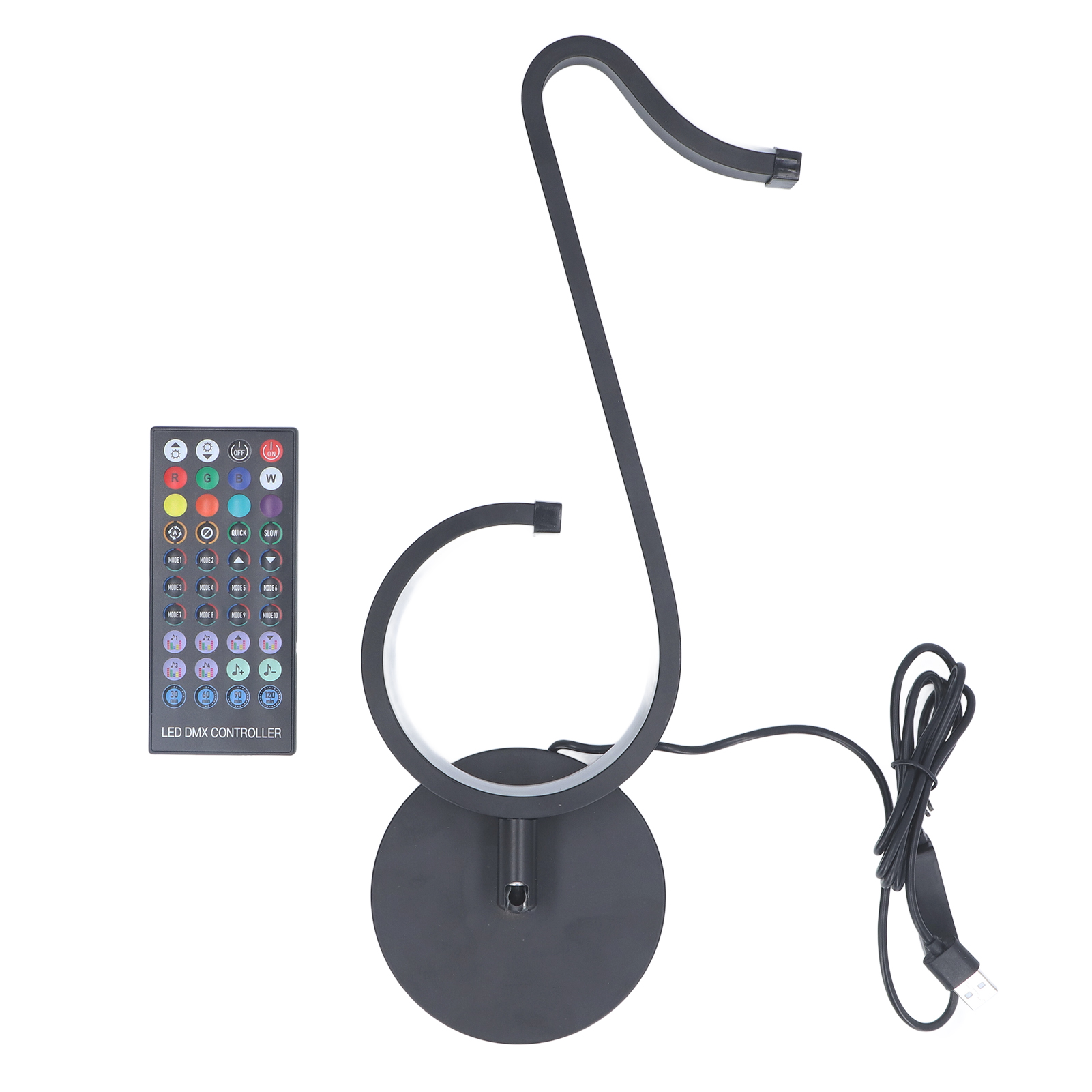 Fernbedienungs-musiklampe Rgb-licht In Notenform, Romantische Nachttischlampe Fürs Schlafzimmer